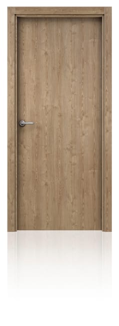 PUERTA ABATIBLE EN BLOCK VINILO CASTAÑO 72,5CM CIEGA IZQUIERDA - 1