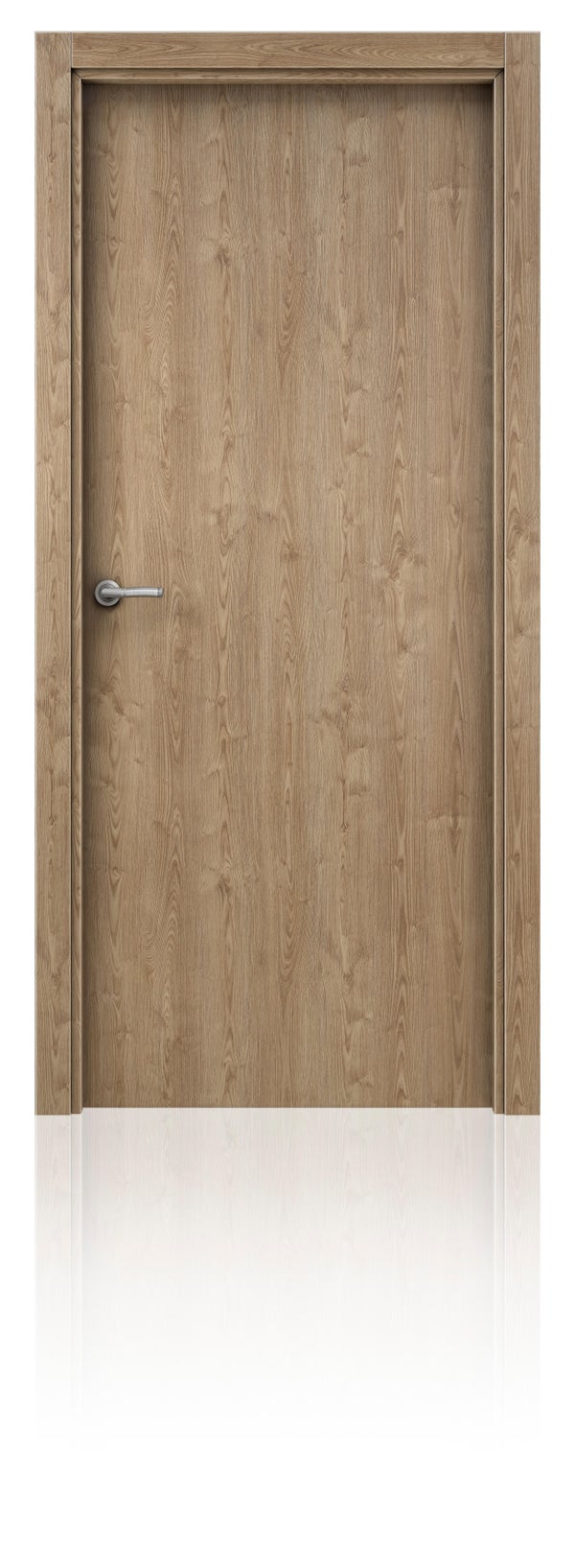 PUERTA ABATIBLE EN BLOCK VINILO CASTAÑO 60,5CM CIEGA IZQUIERDA