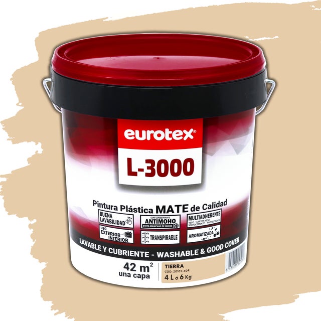 PINTURA PLASTICA TIERRA MATE 4L L3000