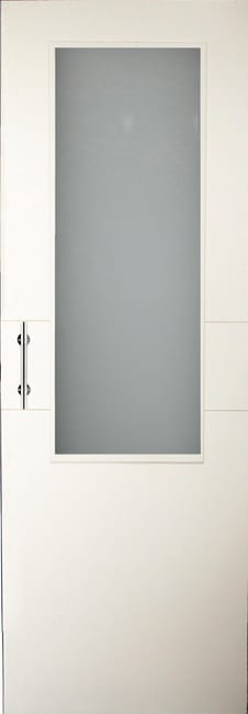 PUERTA ABATIBLE EN BLOCK LACADA BLANCA 72,5CM DERECHA - 1