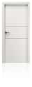 PUERTA INTERIOR EN BLOCK LACADA BLANCA NEGRA VT2 82,5 CM DERECHA - 1