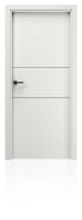 PUERTA INTERIOR EN BLOCK LACADA BLANCA NEGRA VT2 82,5 CM DERECHA - 1