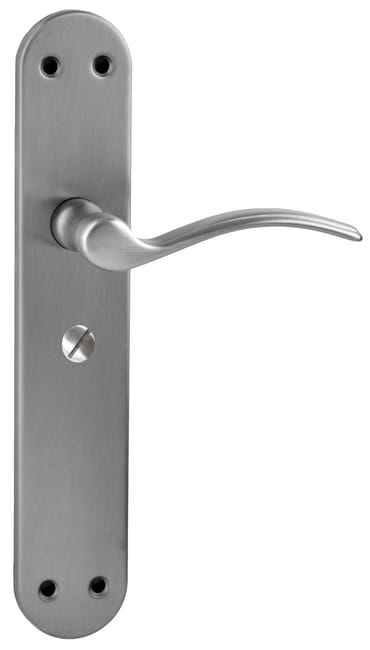 JUEGO DE MANILLA PLACA CON MULETILLA 47  MM ALUMINIO NIQUEL LISA - 1