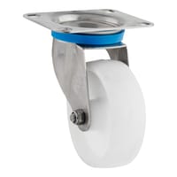 RUEDA 100MM POLIAMIX. HASTA 150KG. LLANTA ACERO INOXIDABLE - 1