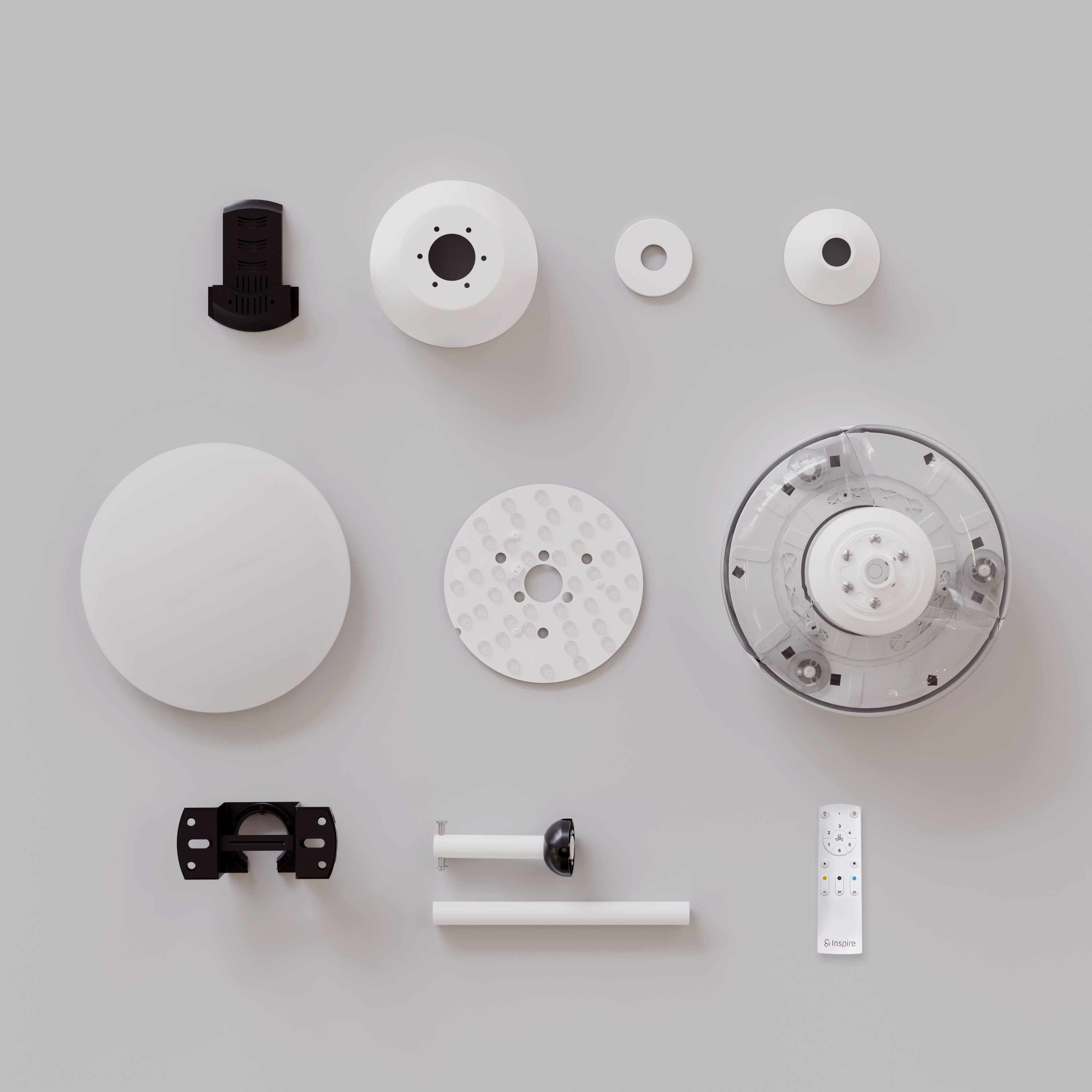 Ventilador de techo con luz retráctil silencioso DC INSPIRE Wizz Lorca blanco 54 cm color luz regulable - 3