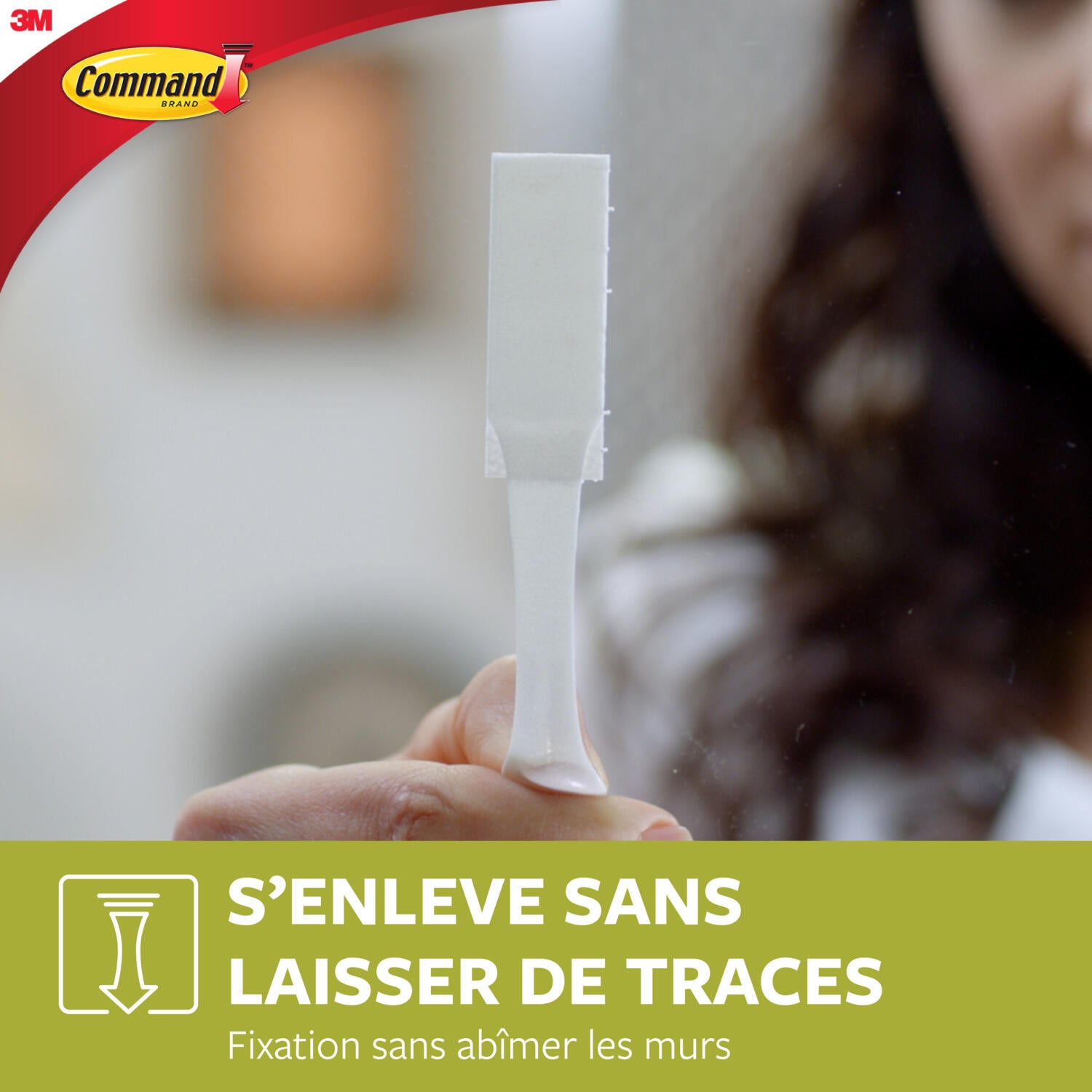 Lot de 4 Languettes adhésives blanches XL COMMAND - 10