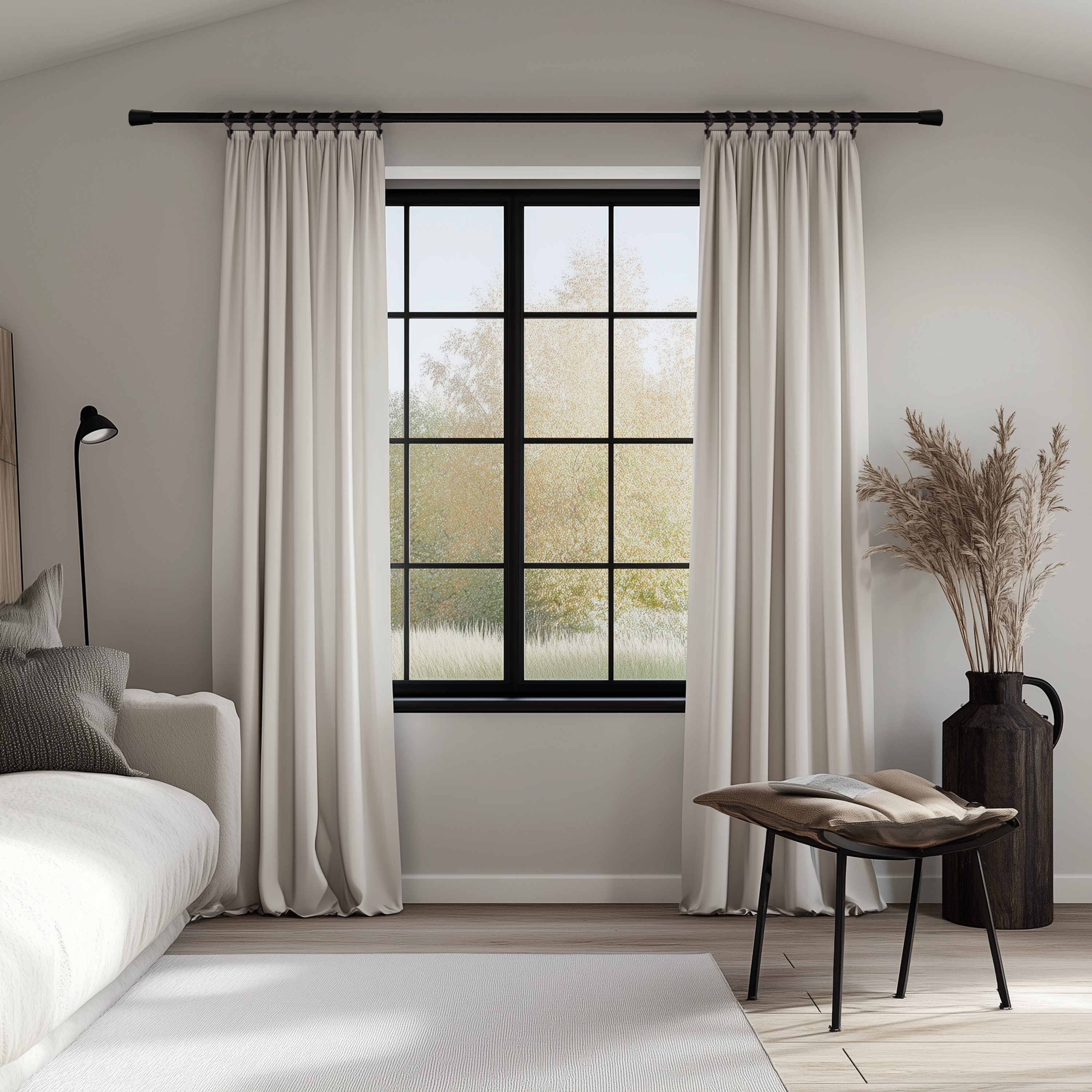 Karnisz Eris 240 cm podwójny czarny mat 19/16 mm Inspire - 2