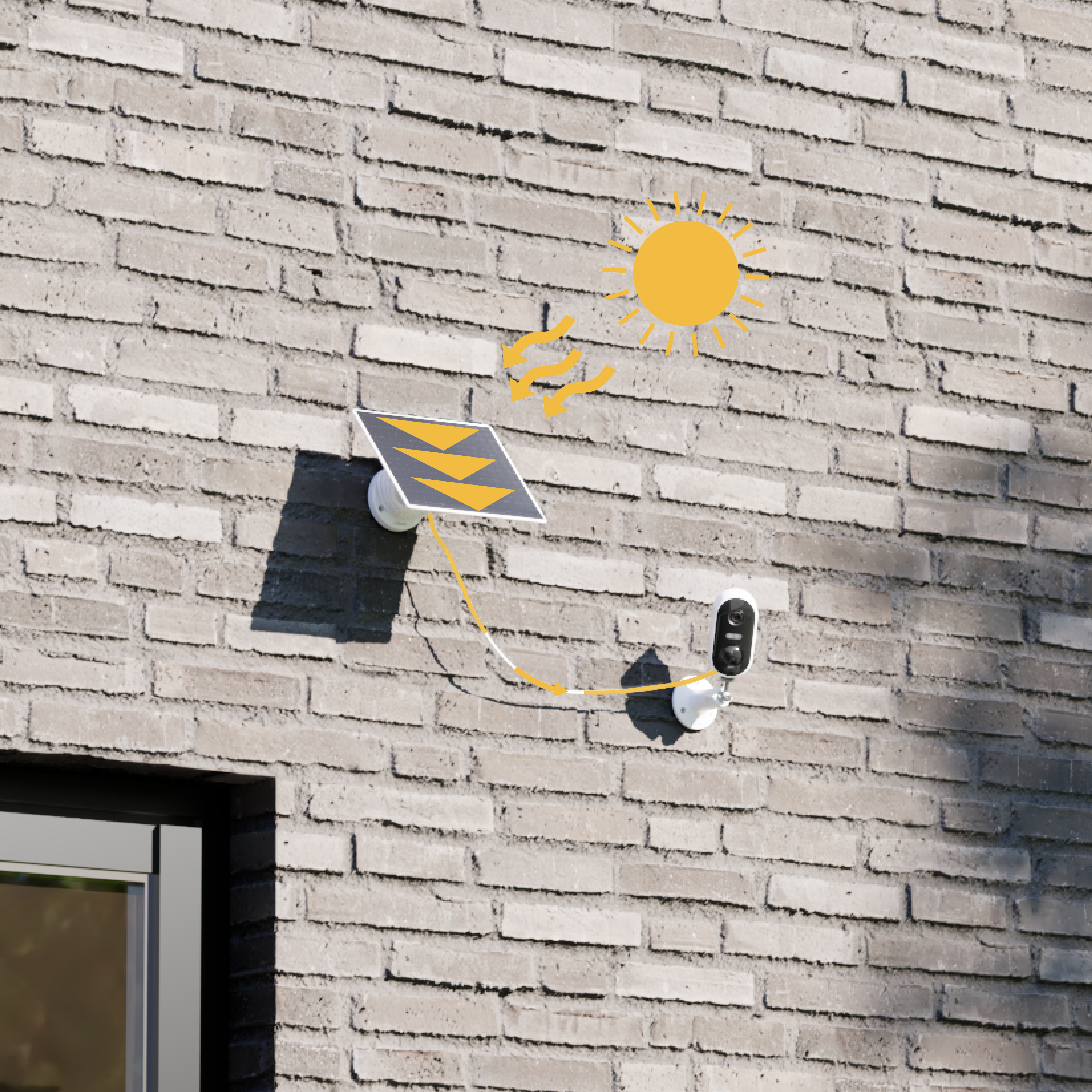 Caméra solaire de vidéosurveillance sans fil int/ext LEXMAN - 5