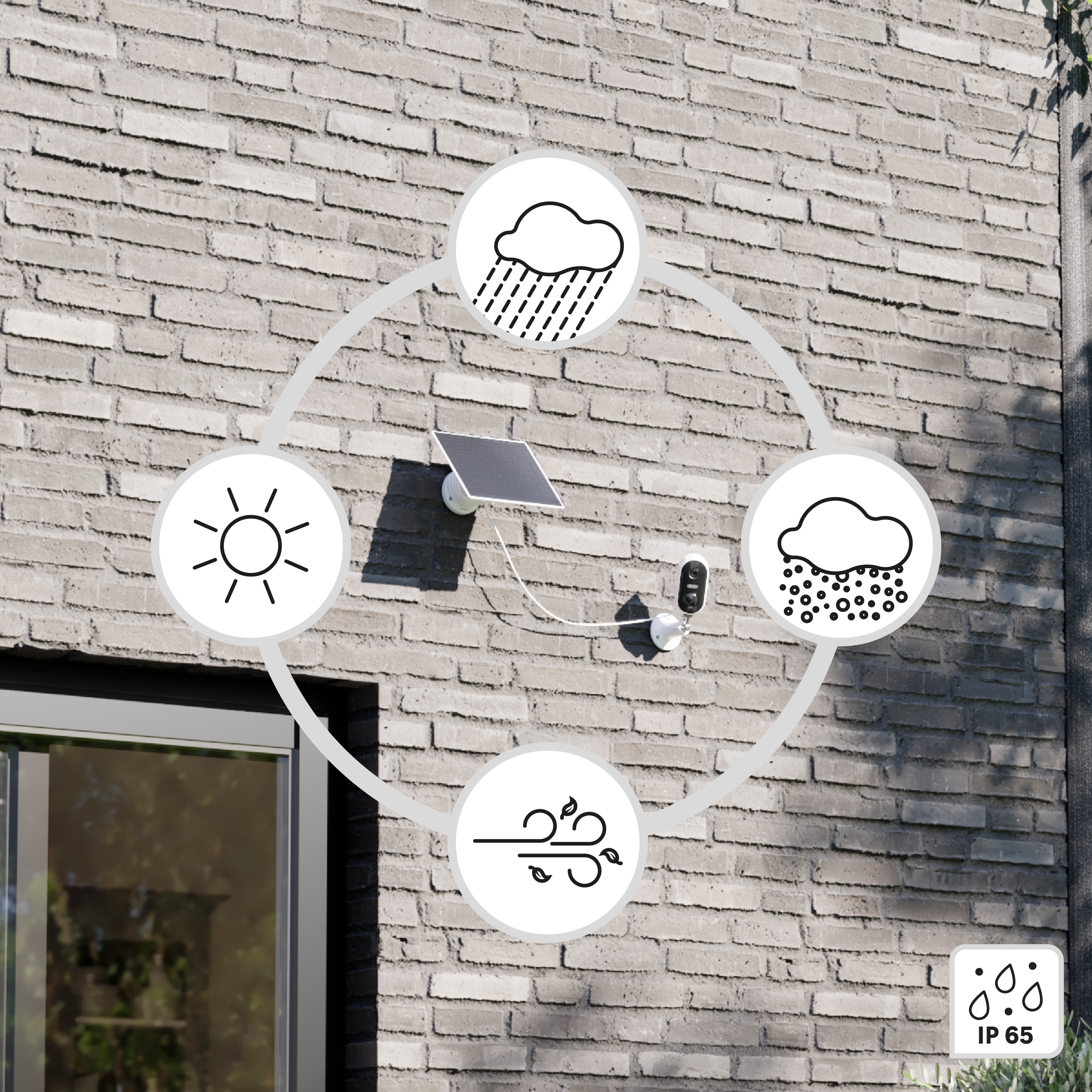 Caméra solaire de vidéosurveillance sans fil int/ext LEXMAN - 6