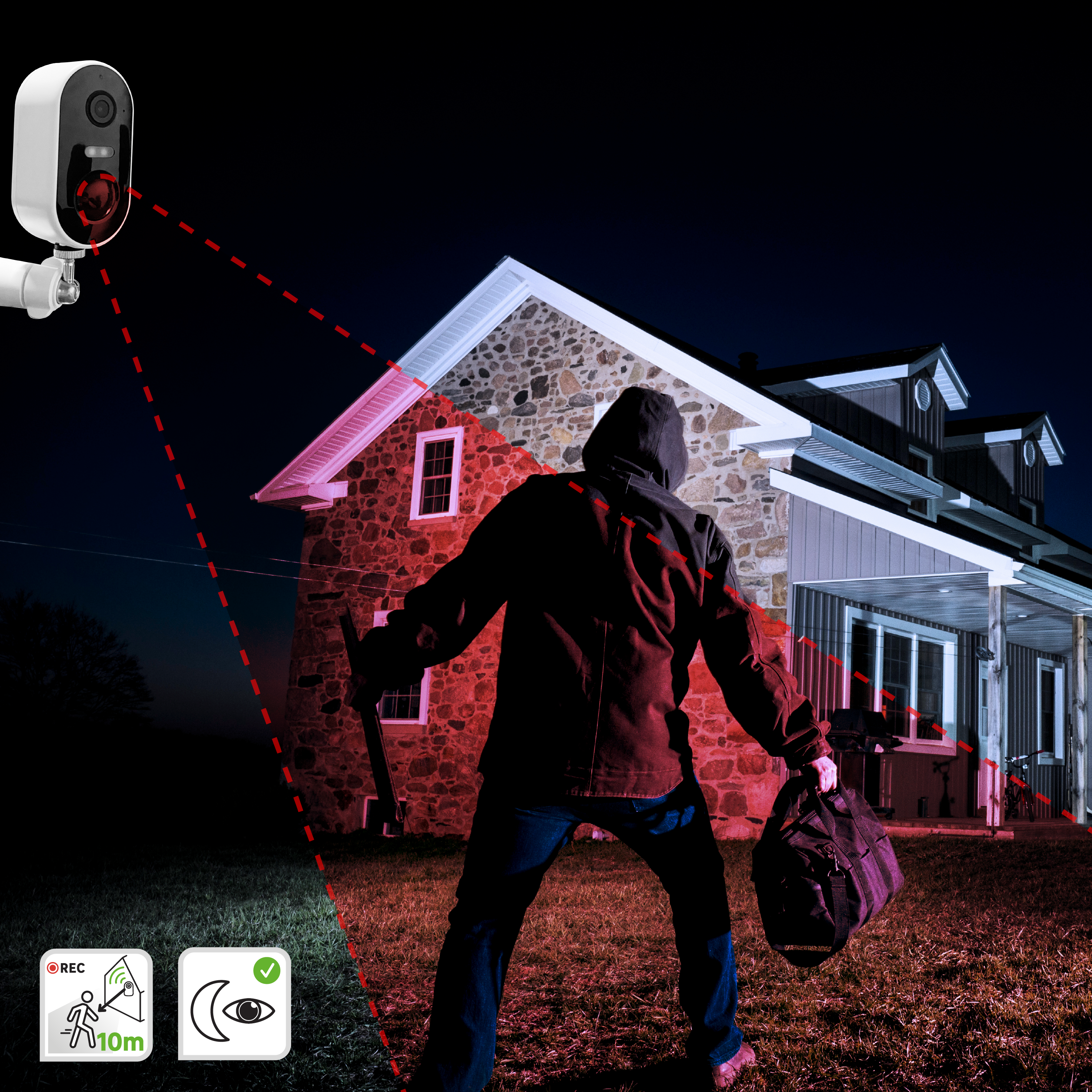 Caméra solaire de vidéosurveillance sans fil int/ext LEXMAN - 4