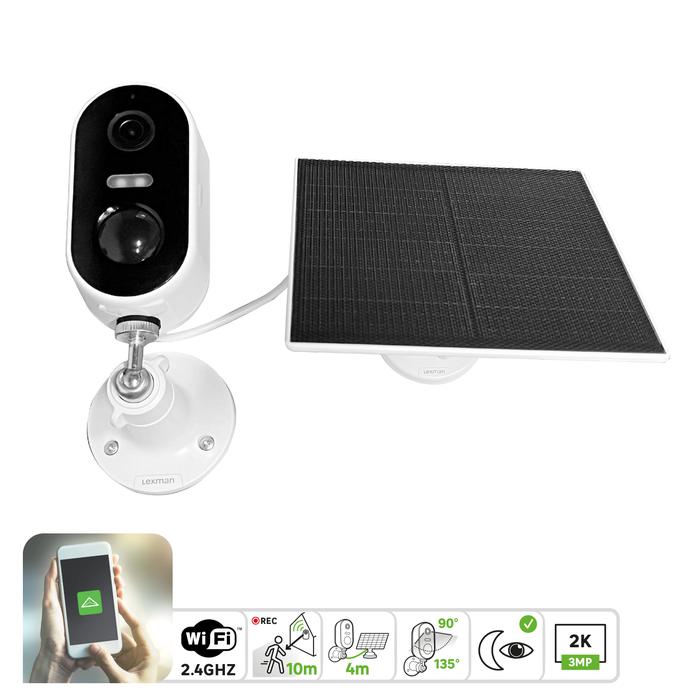 Fonctionnalités connectées avec l'application ENKI pour la caméra solaire connectée Lexman