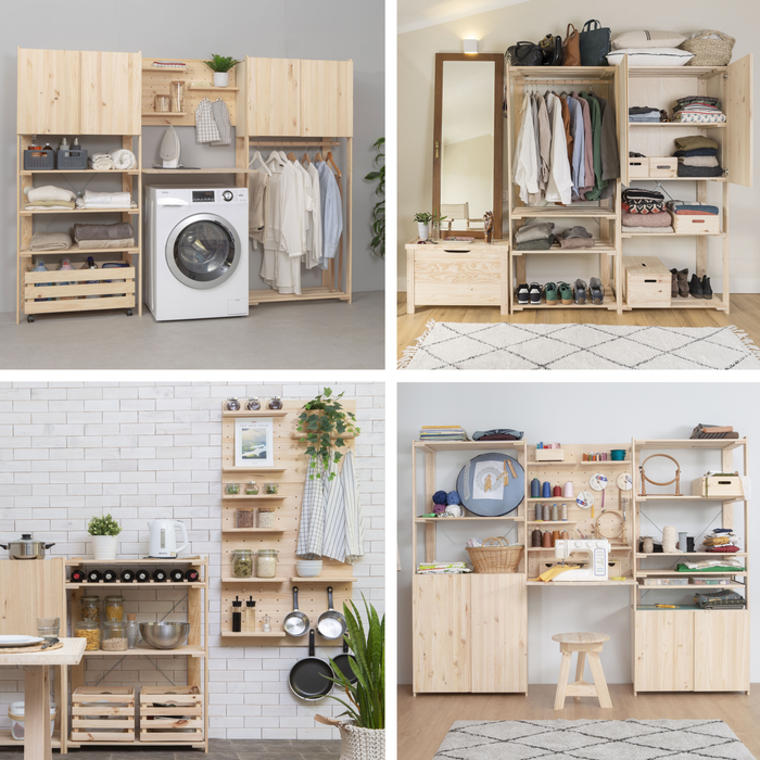 Estantes de madeira Nova