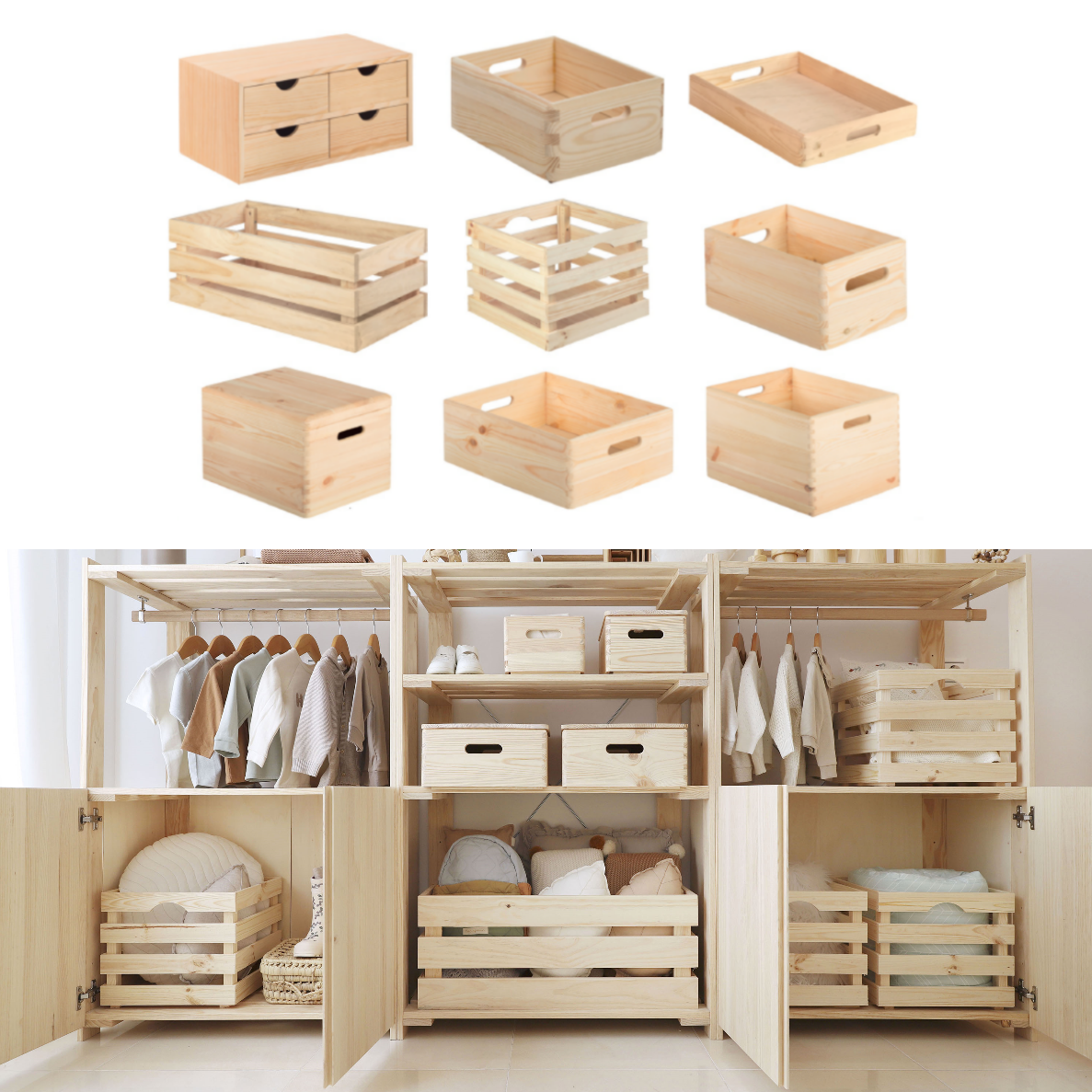 Caixas e gavetas de madeira - 3