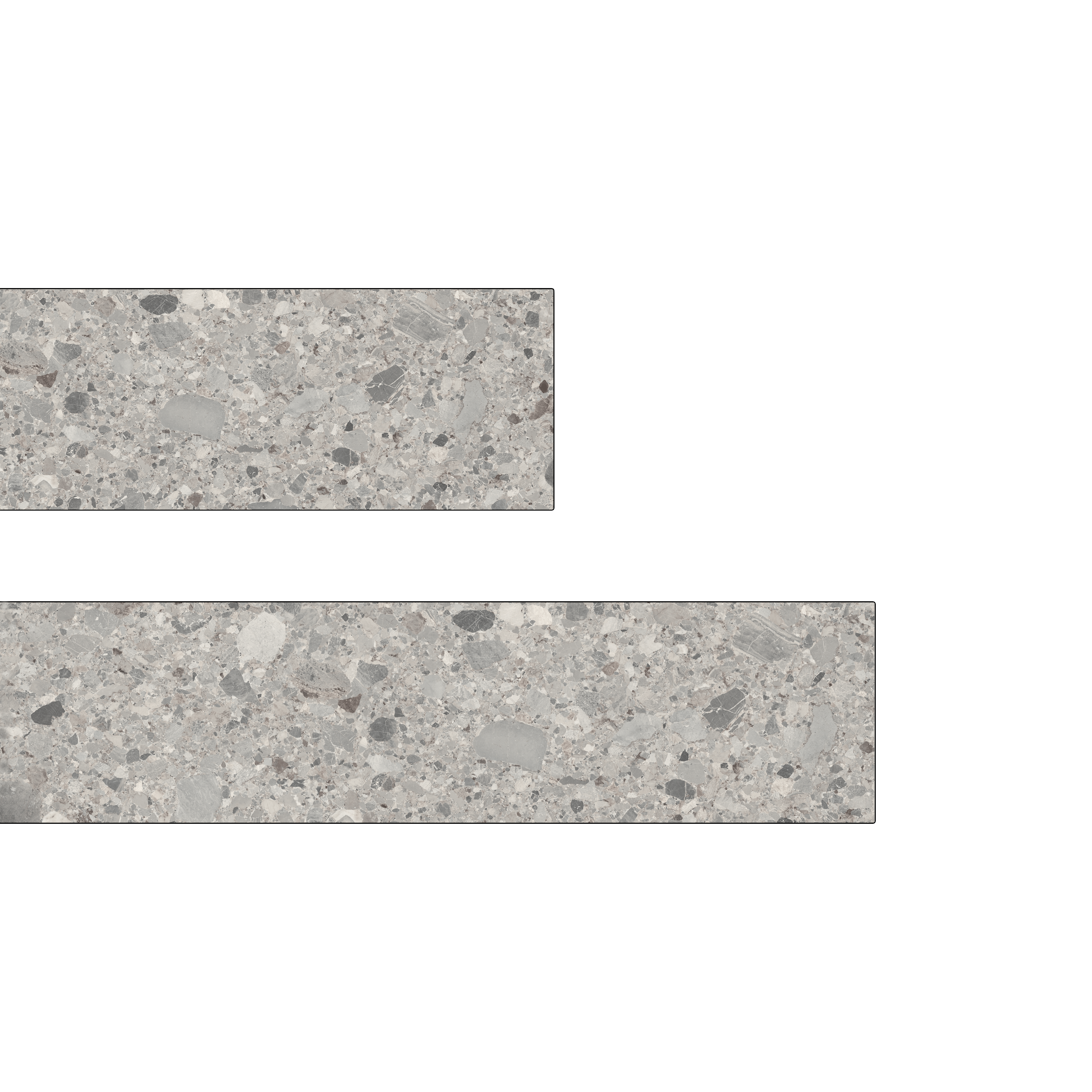 Obrzeże do blatu terrazzo szary 2 szt. Delinia