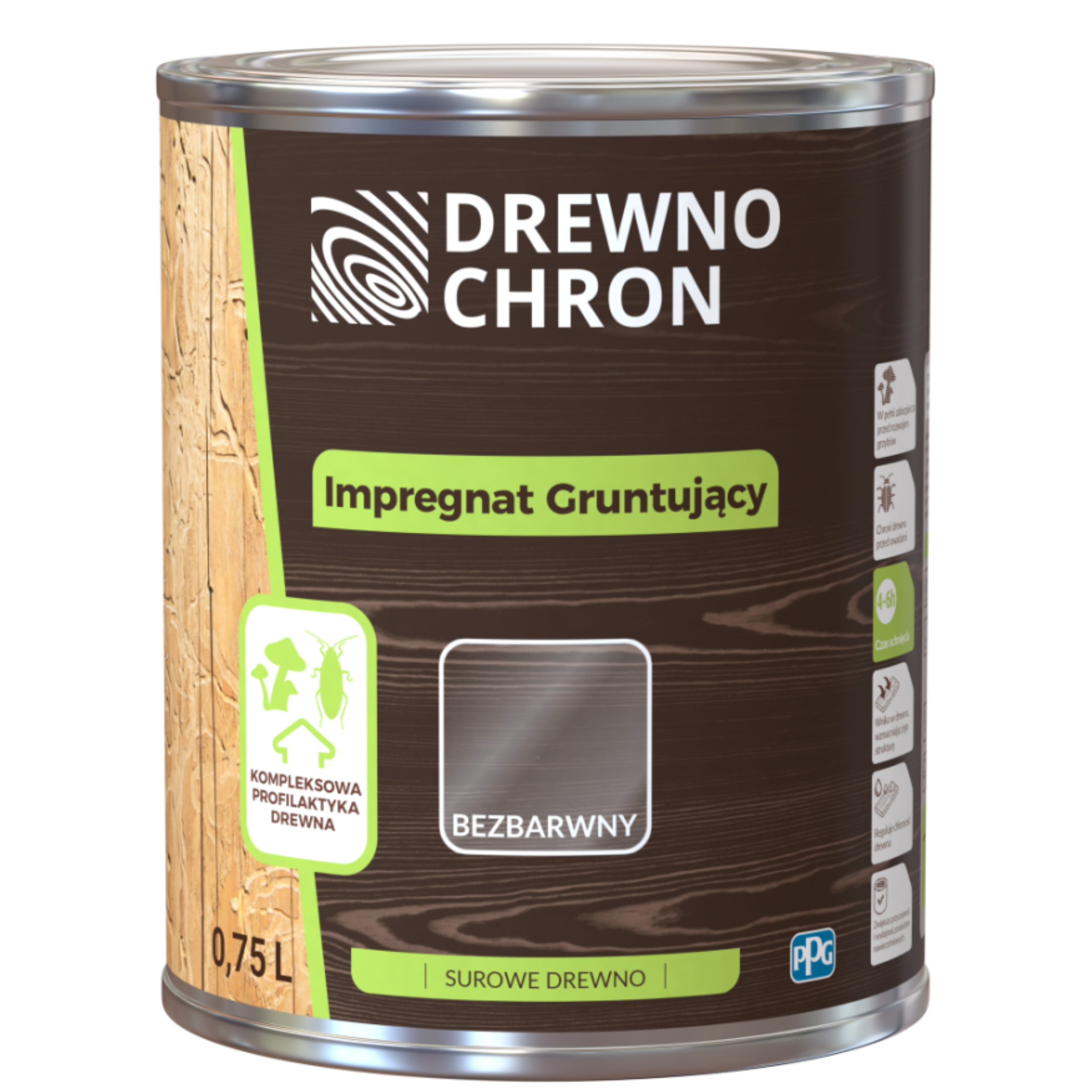 Impregnat do drewna gruntujący 0.75 l Drewnochron