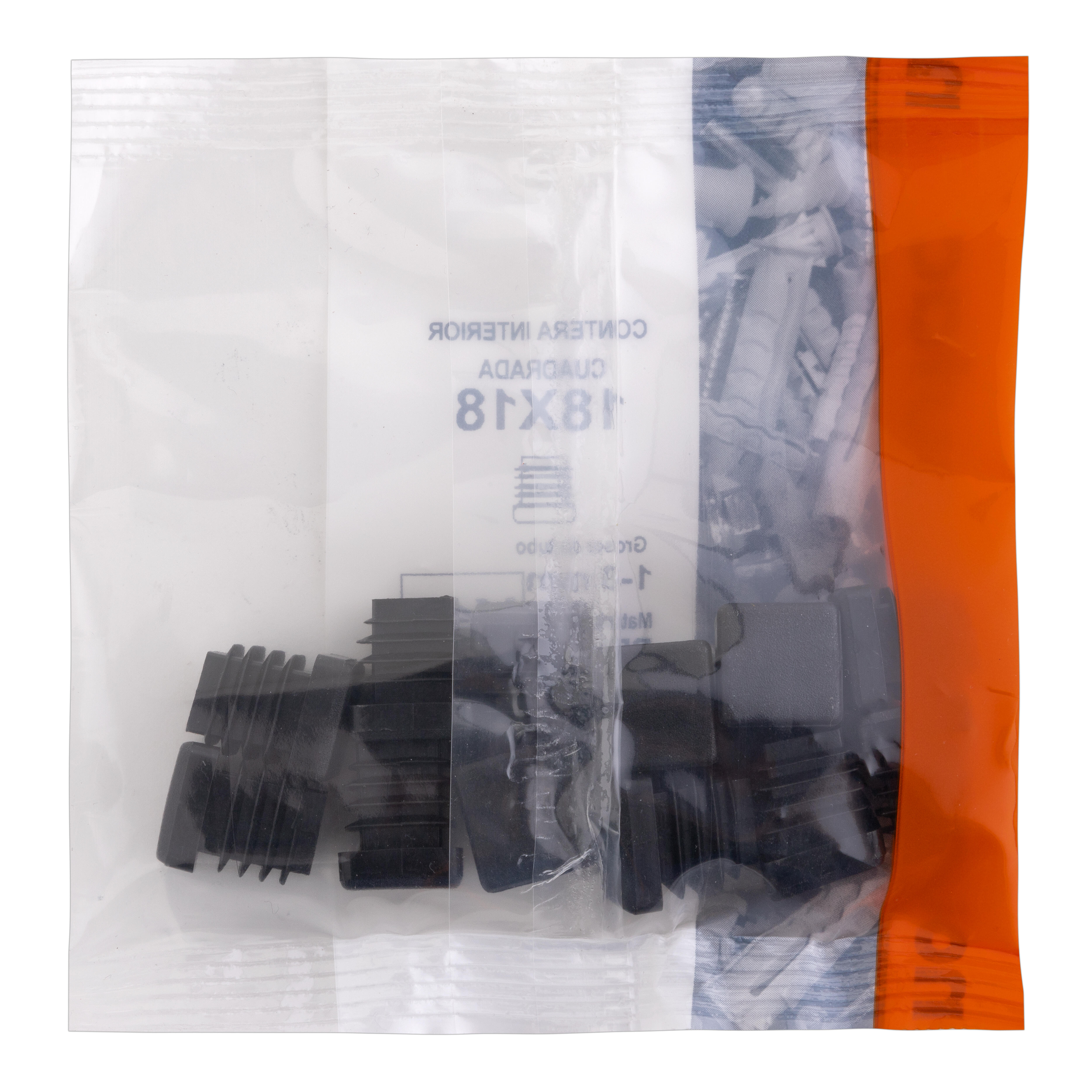 CONTERA PLASTICO EMBUTIR 18 X 18 MM NEGRA 12 UDS - 2