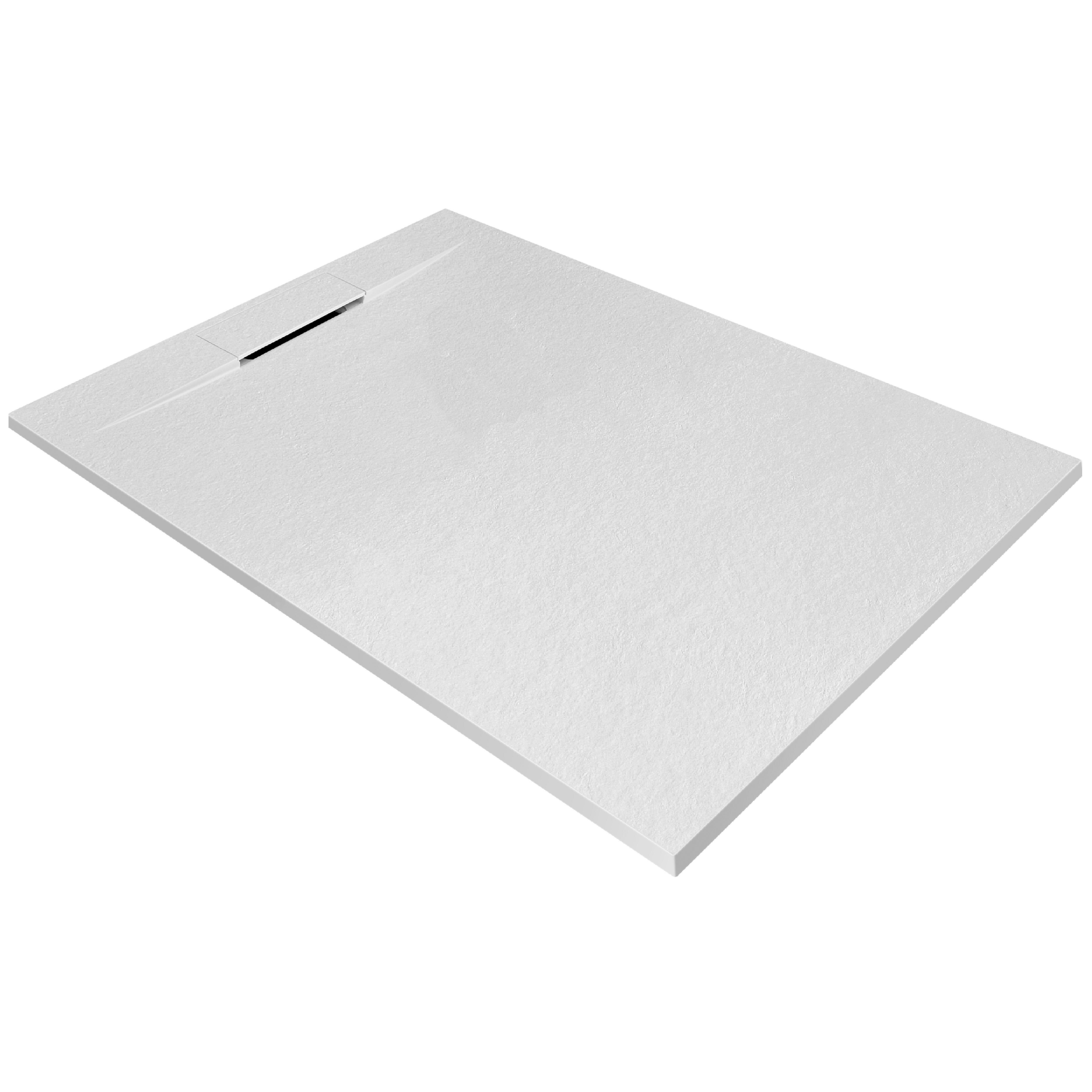 PLATO DE DUCHA RESINA VALVULA OCULTA RECTANGULAR BLANCO 70X120x3CM - 3