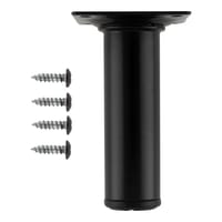 PATA MUEBLE ACERO REDONDA 100MM 30MM NEGRA. - 2