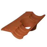 TEJA CERÁMICA CON SALIDA DE HUMOS CIRCULAR PARA TEJA S10 ROJO - 5