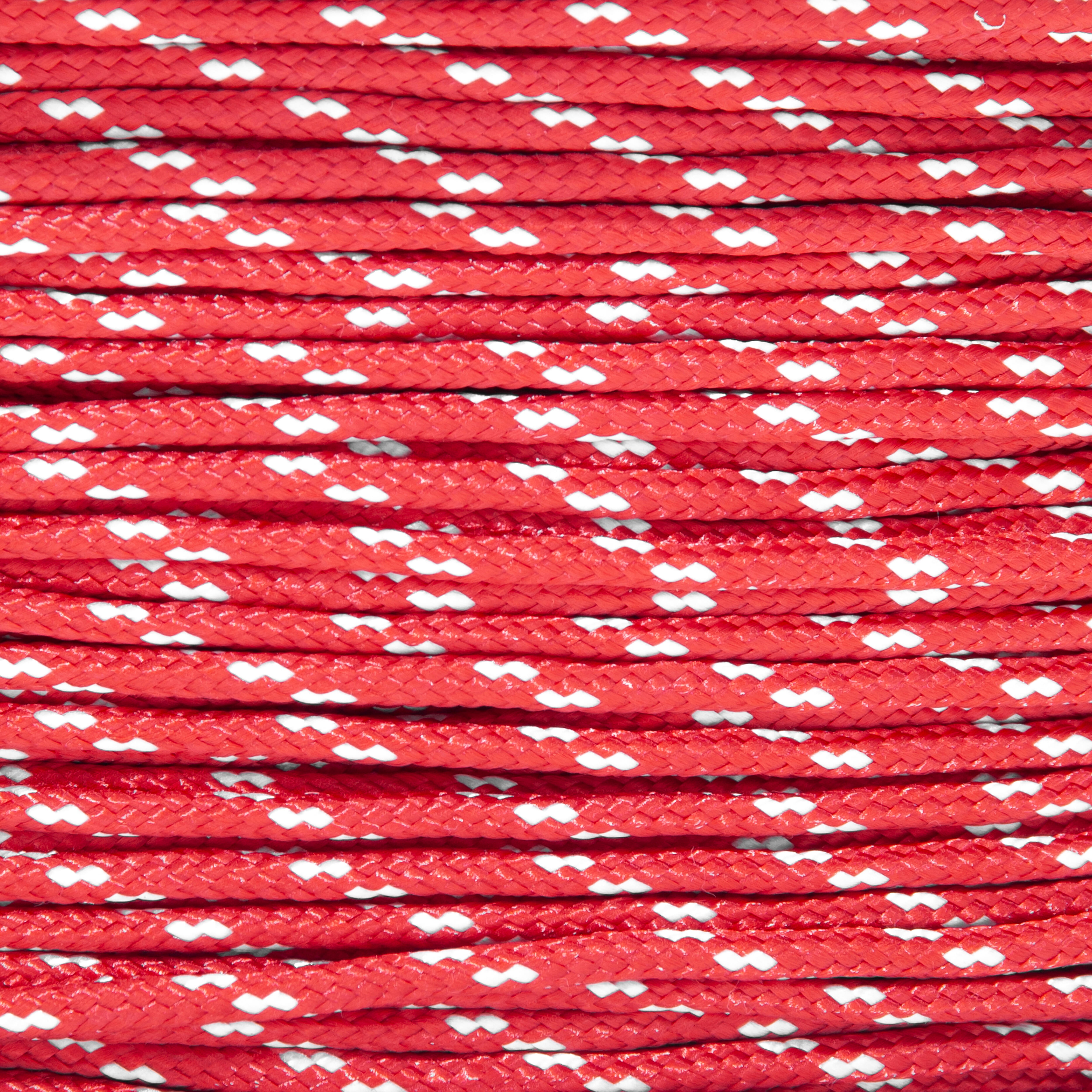 CORDON POLIAMIDA Y POLIESTER TRENZADO CON ALMA 3MM. 1M ROJO  ROMBULL - 2