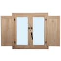VENTANA DE MADERA CON POSTIGO 80X80CM - 2