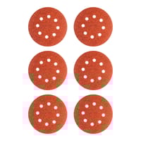 6 DISCOS DE LIJA 125MM 8 AGUJEROS GRANO 40 - 2