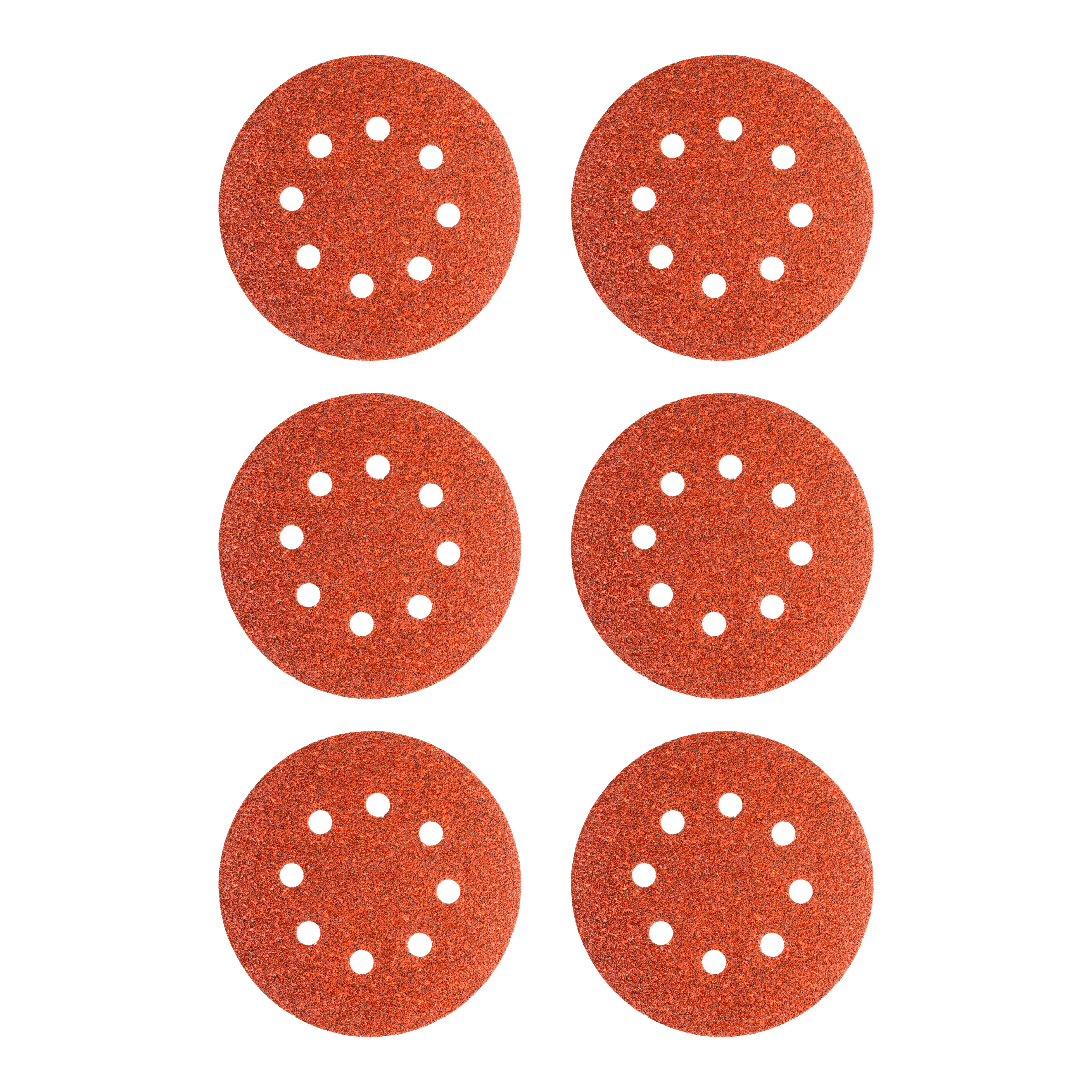 6 DISCOS DE LIJA 125MM 8 AGUJEROS GRANO 40 - 2