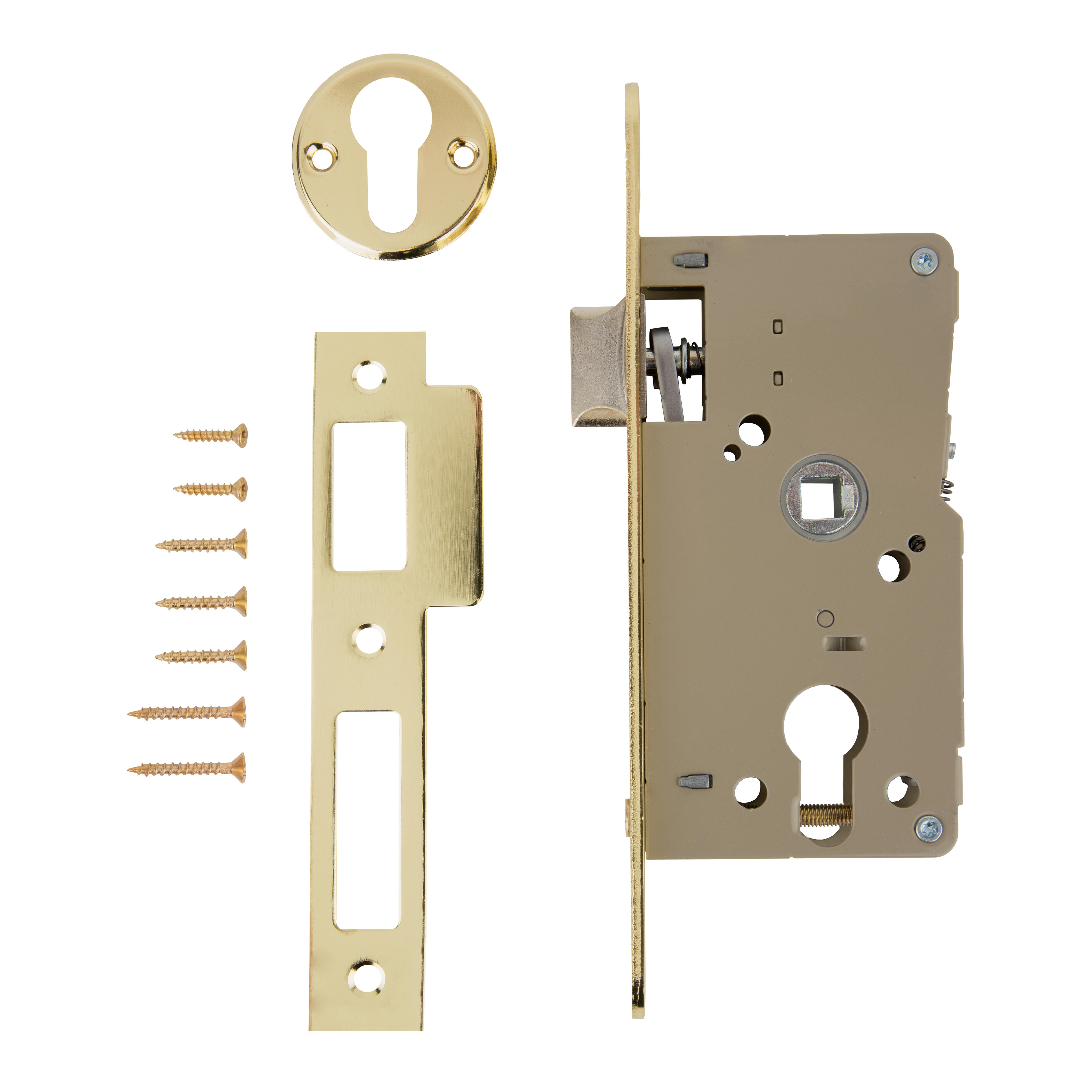 CERRADURA EMBUTIR PUERTA DE MADERA 40  MM. 201 LATONADO FAC - 3