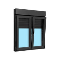 VENTANA PVC  OSCILOBATIENTE CON PERSIANA GRIS GRAFITO 120X138CM - 4