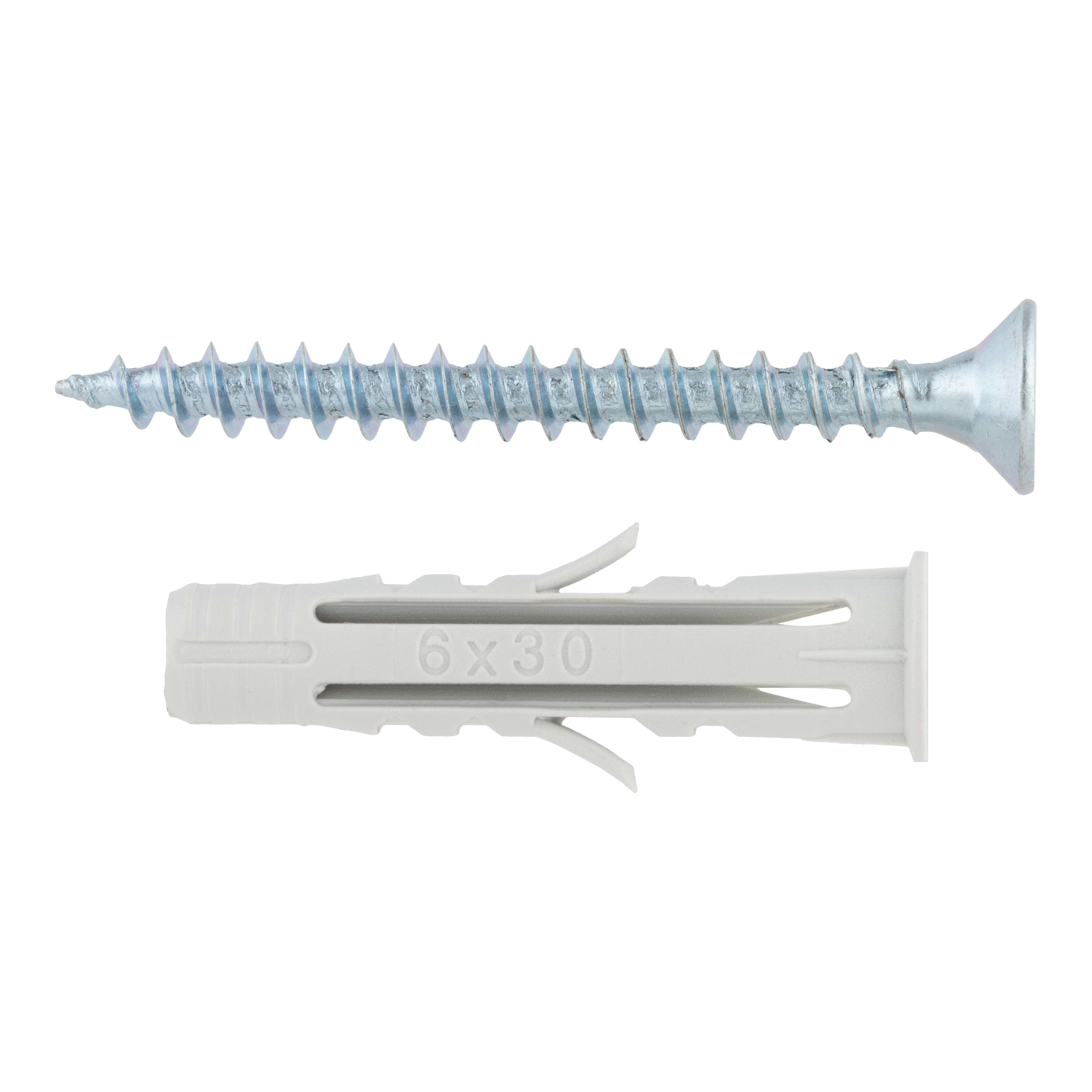 TACO UNIVERSAL DE NYLON DIÁMETRO 6MM LONGITUD 30MM CON TIRAFONDO  NOUTAC 100UDS - 5