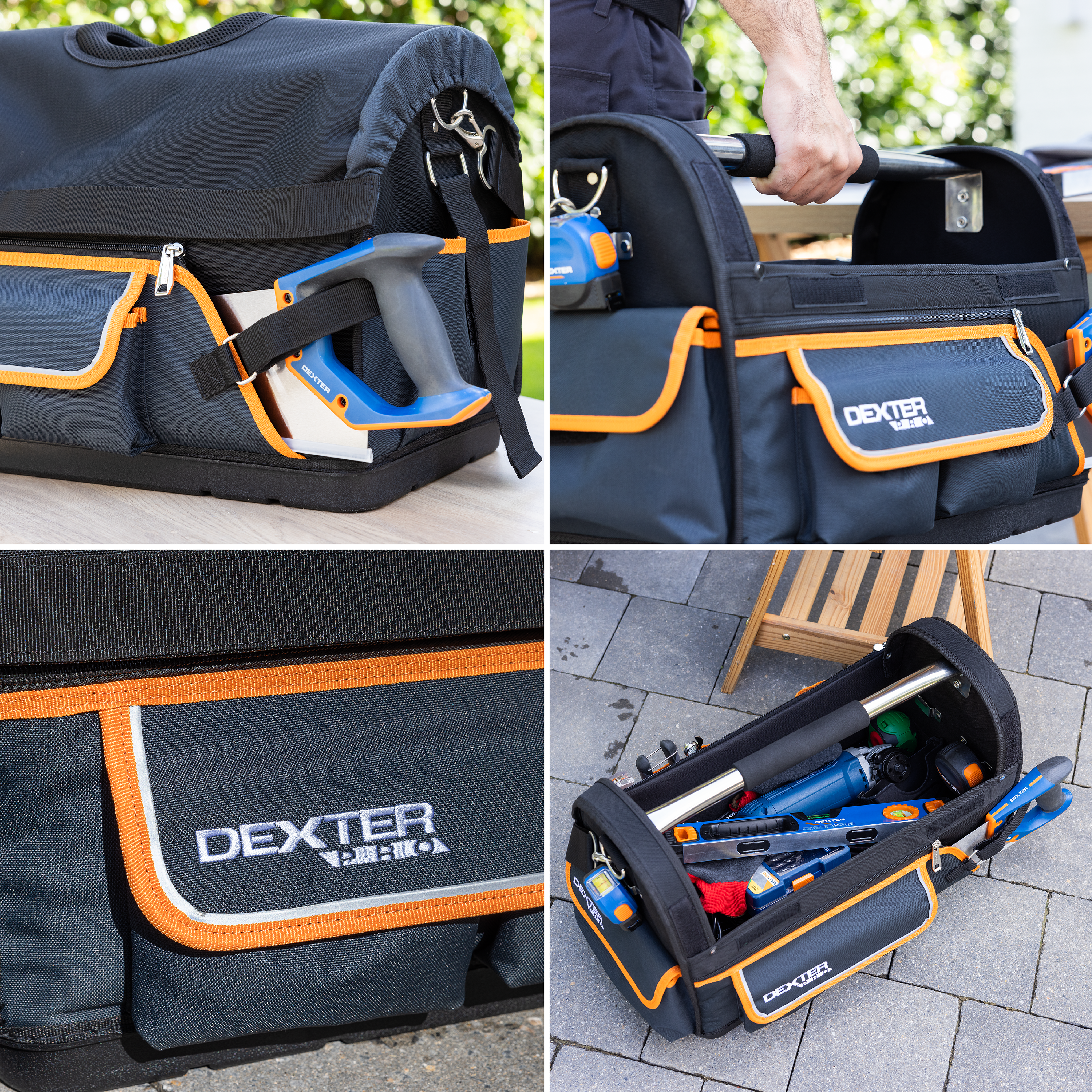 Saco para ferramentas com parte superior removível 48 litros poliéster 52x36x26 cm Dexter Pro - 8