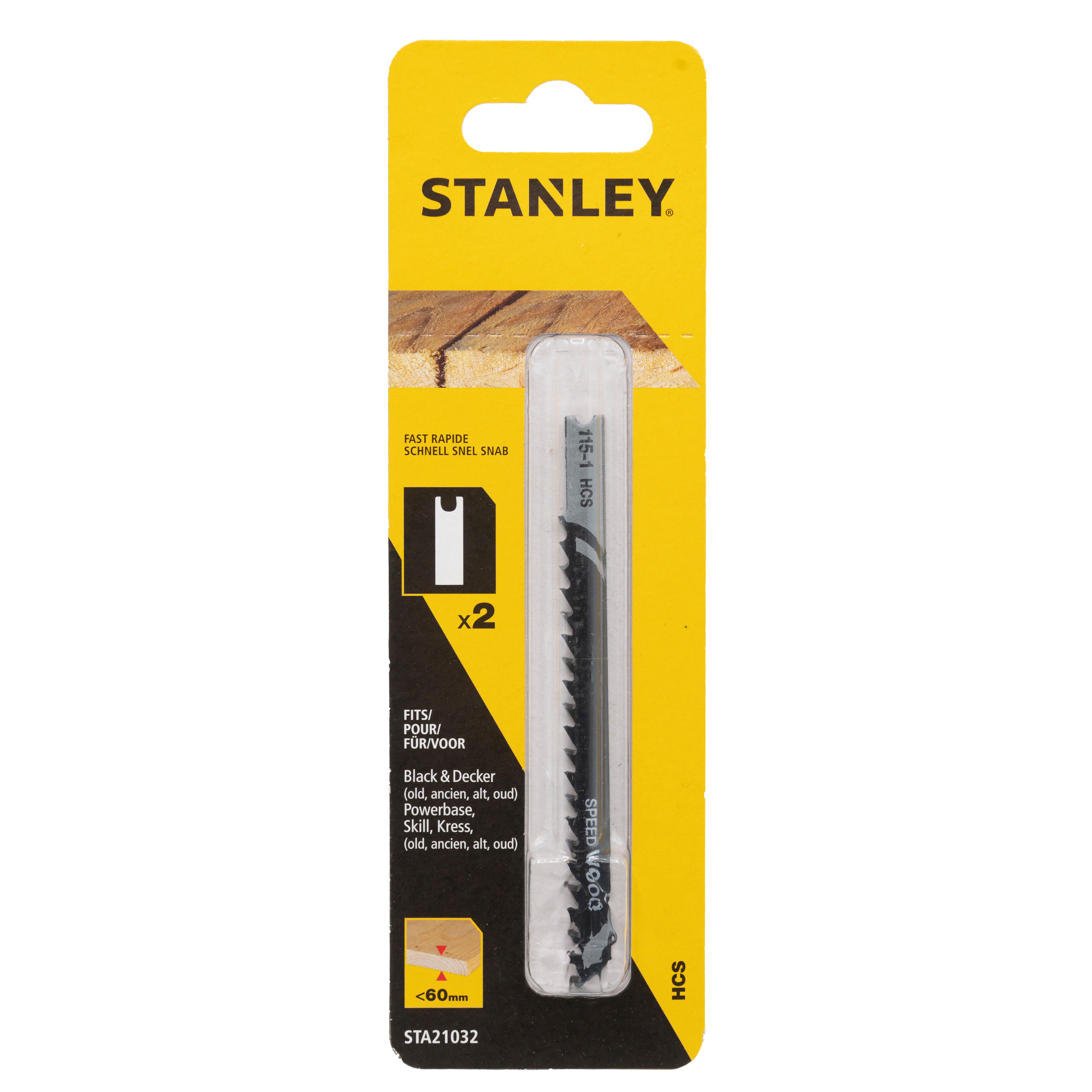 HOJA DE SIERRA DE CALAR MADERA U STA21032-XJ STANLEY 2UDS - 4