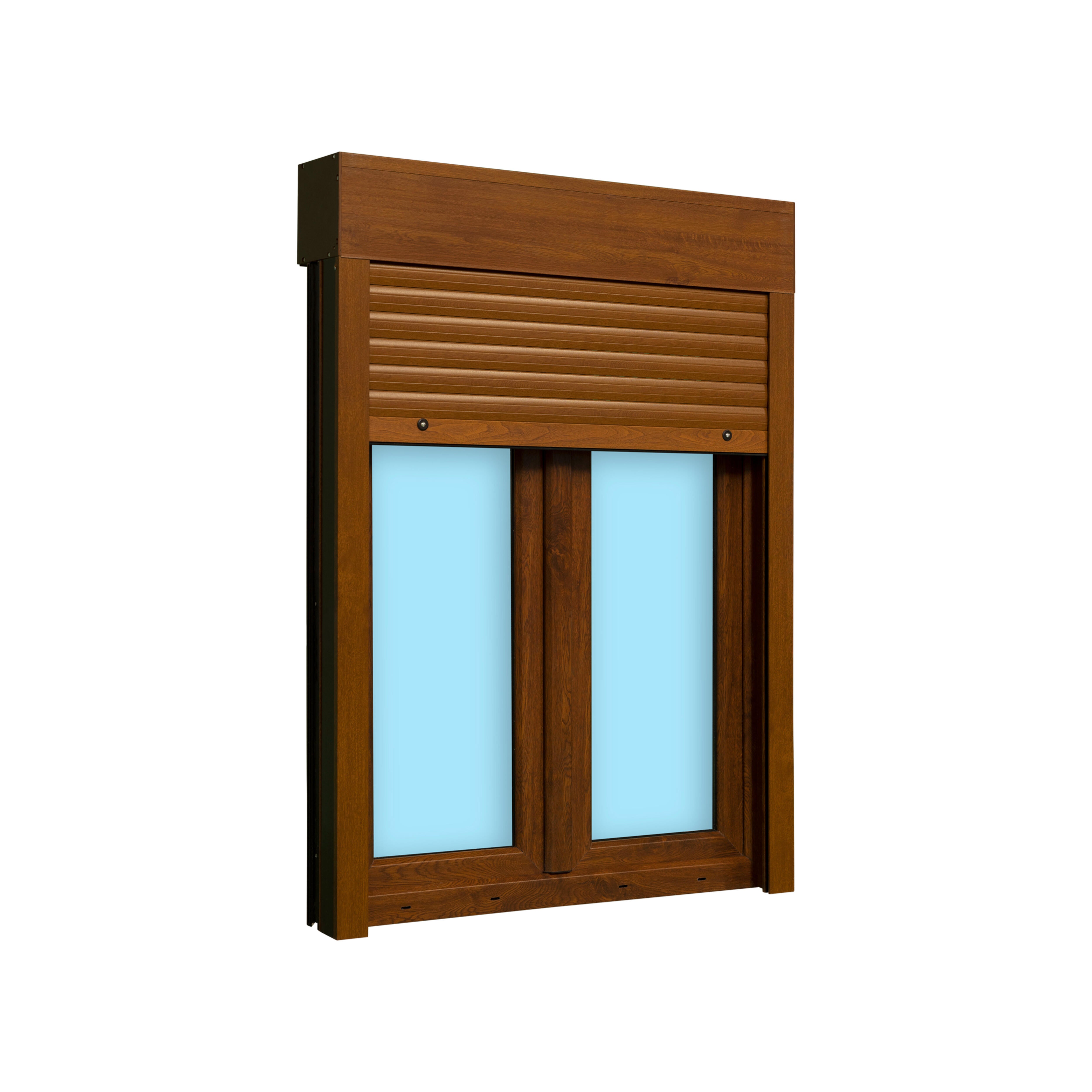 VENTANA PVC OSCILOBATIENTE  CON PERSIANA ROBLE 100X138CM - 3