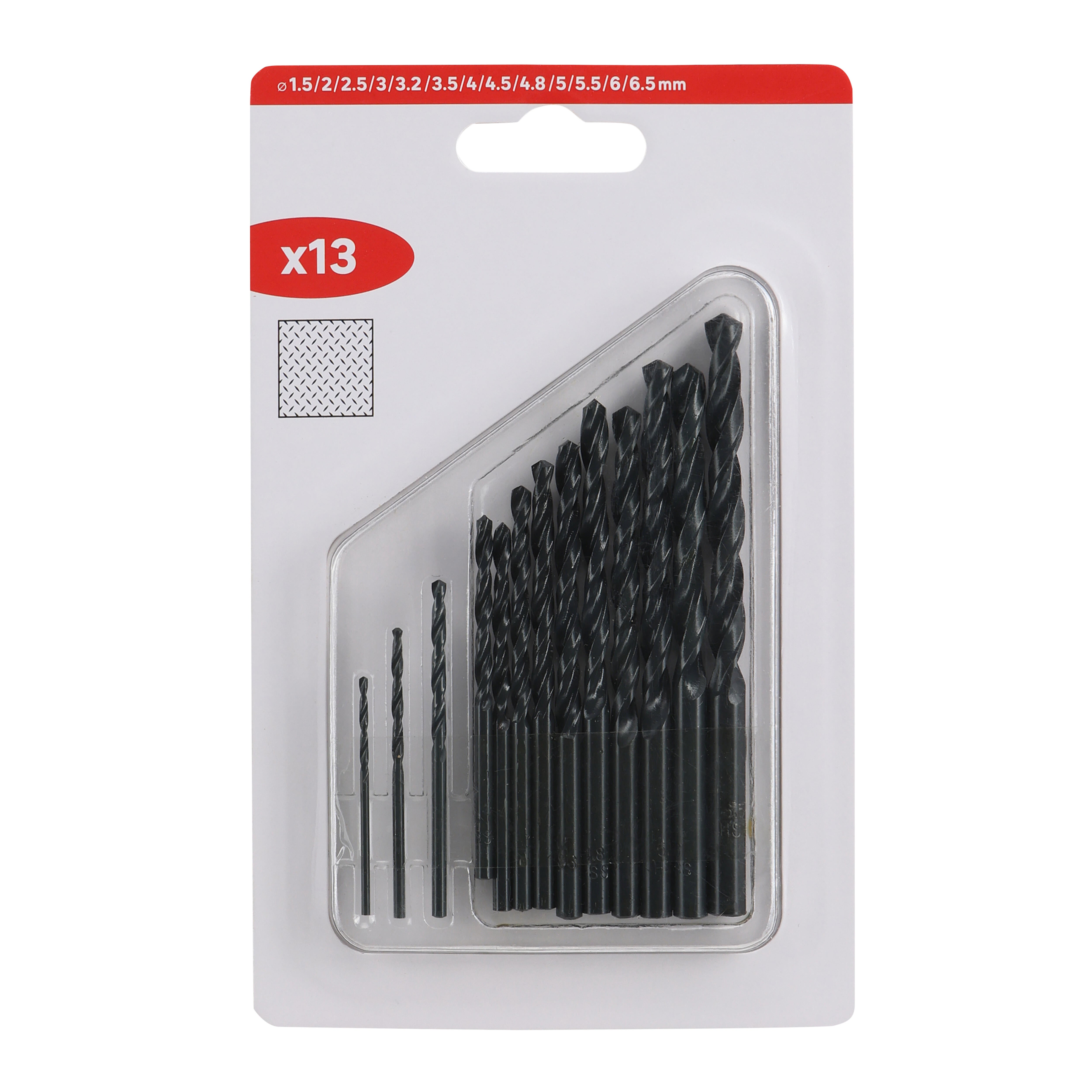 JUEGO 13 BROCAS METAL HSS RECTIFICADO 1,5 A 6,5 MM - 2