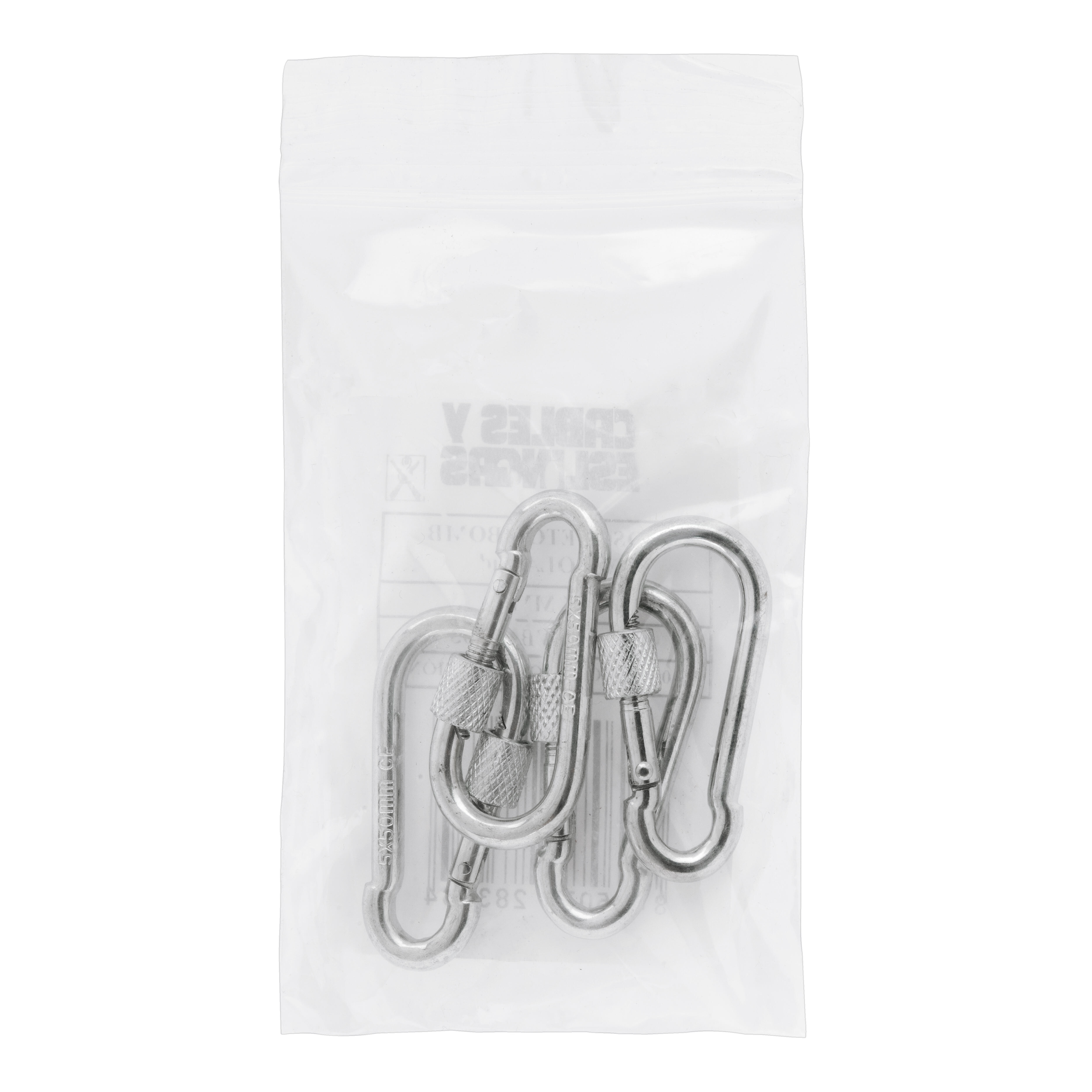 MOSQUETON  BOMBERO GALVANIZADO CON VIROLA 5 MM. 4 UDS - 2