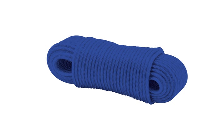 CORDA TRANÇADA POLIETILENO 4C AZUL 5mm 25m