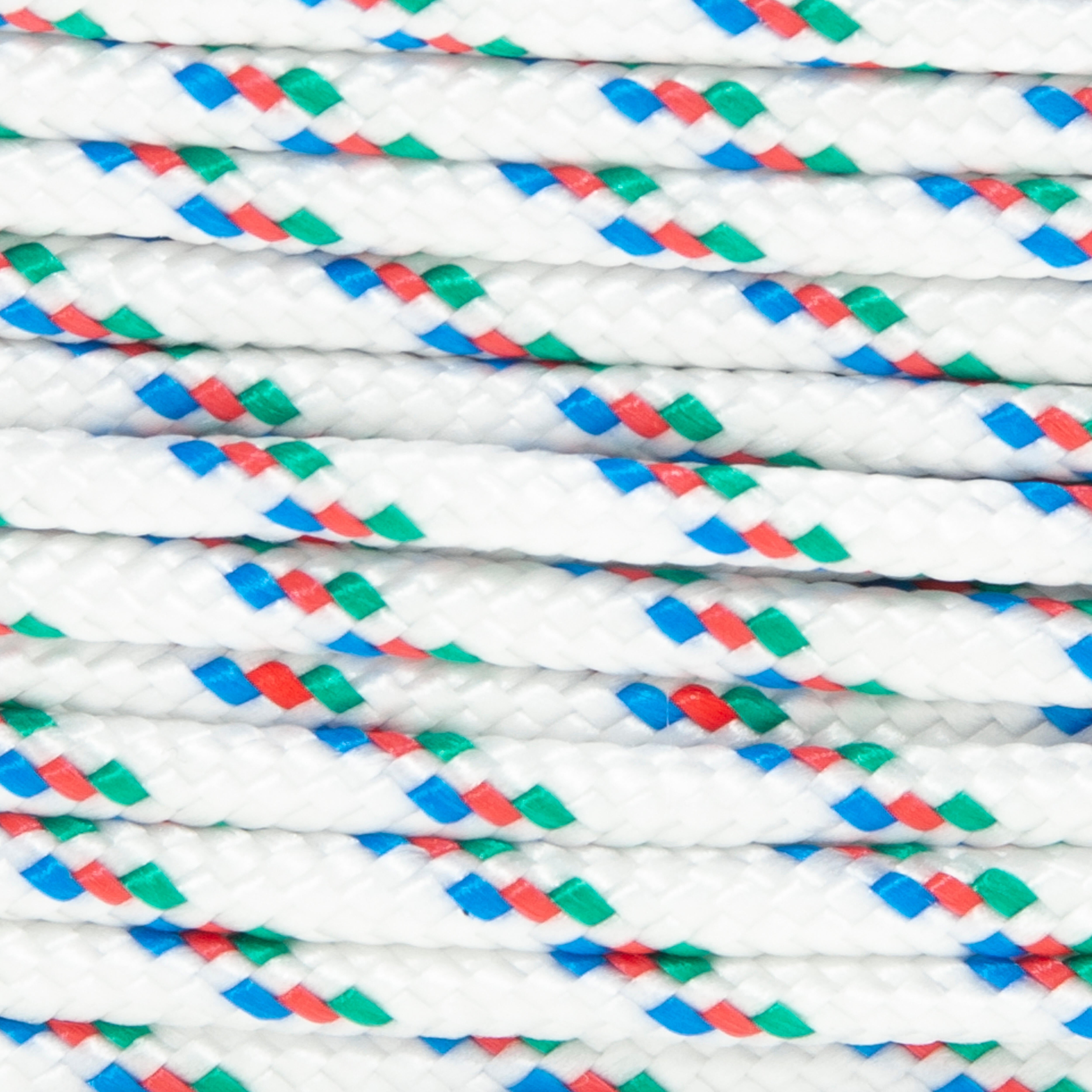 CORDON POLIPROPILENO TRENZADA CON ALMA 4MM. 1M TRICOLOR  ROMBULL - 2