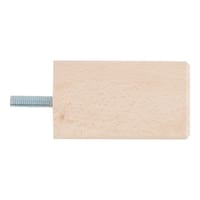 PATA MUEBLE MADERA CUADRADA 80MM 50MM HAYA. - 2