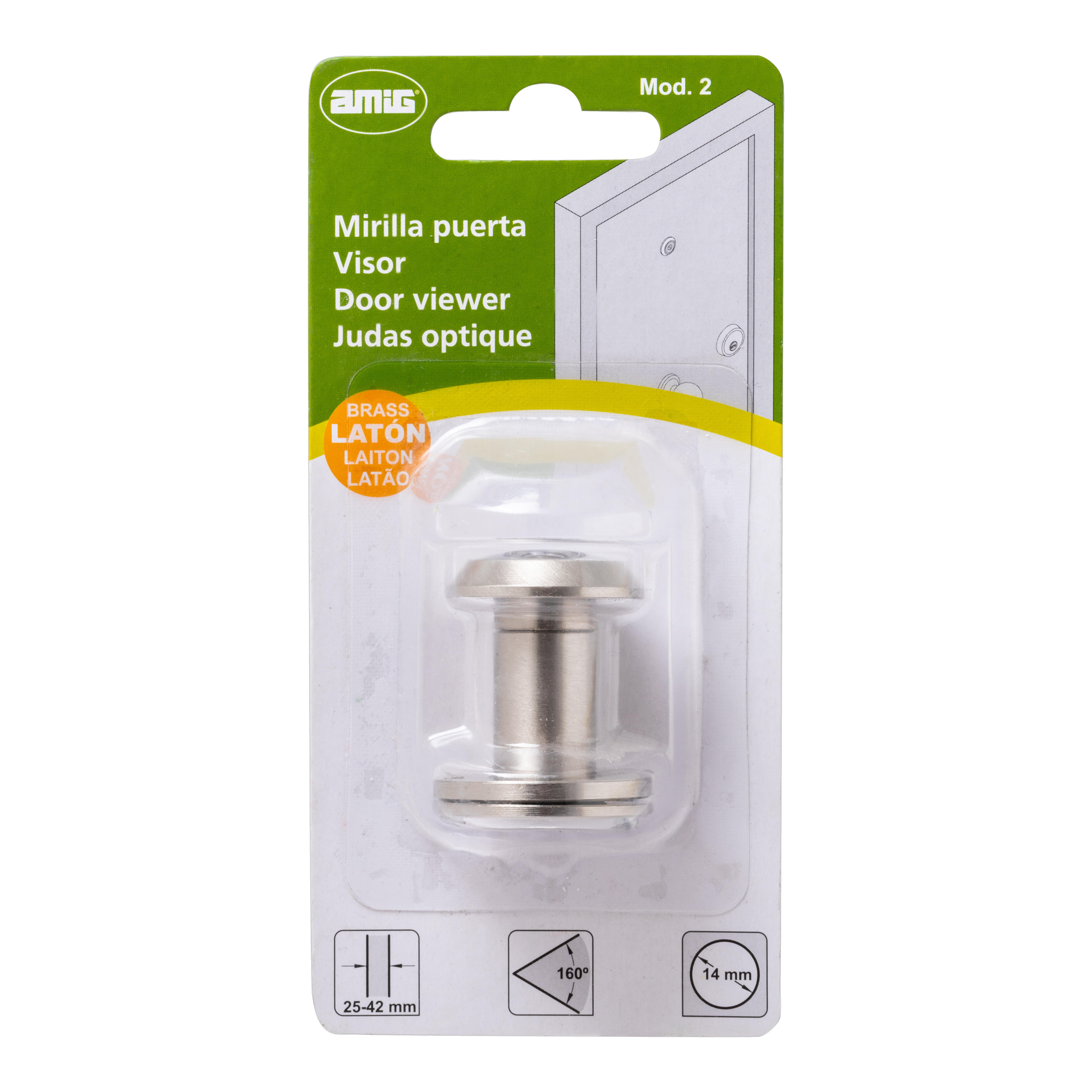 MIRILLA ANALÓGICA PARA PUERTA DE 2,5 A 4,2CM COLOR CROMADO - 5