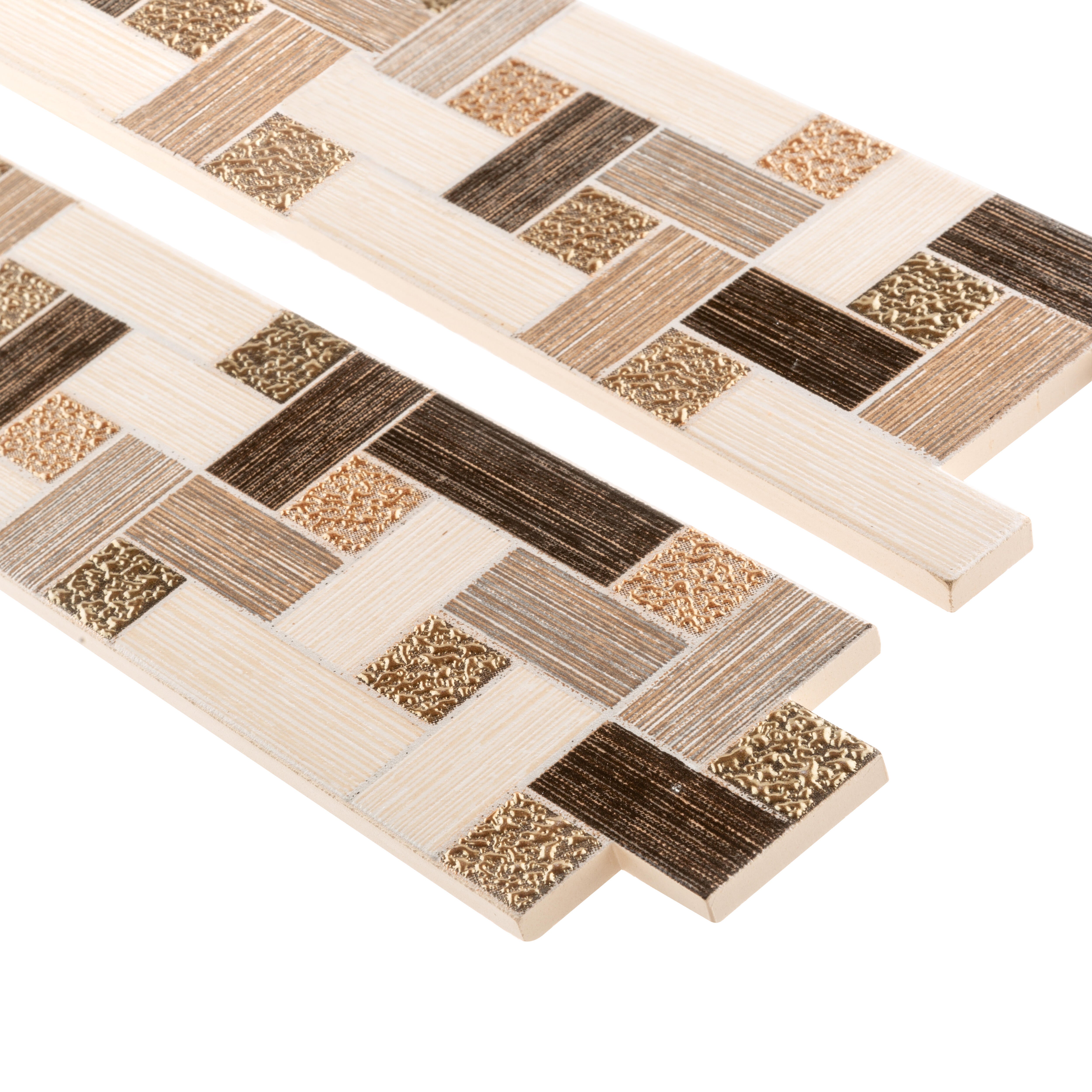 CENEFA CERÁMICA 6.5X25CM 6793 BEIGE. PACK 3 UNIDADES - 2