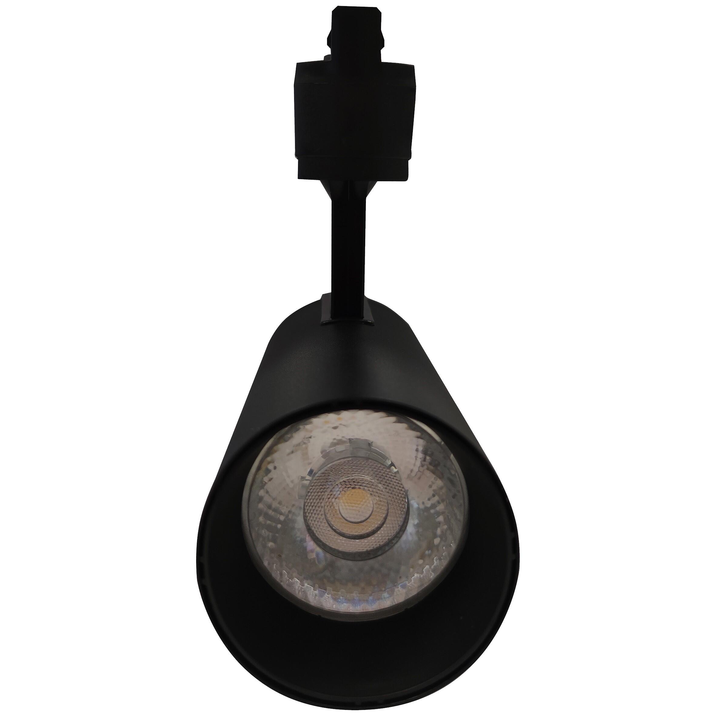 FOCO DE CARRIL LED MONOFÁSICO 30W NEGRO - 3