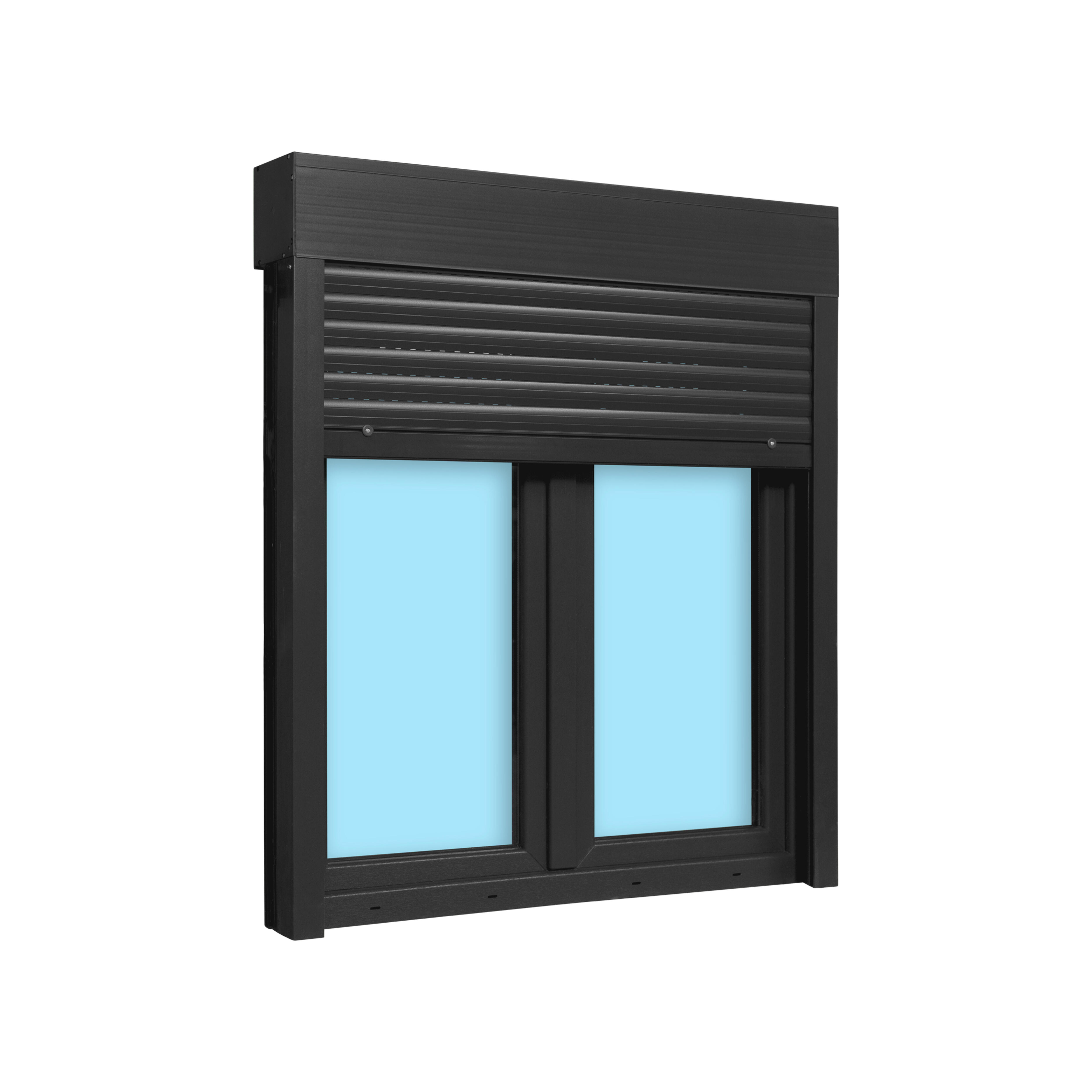 VENTANA PVC  OSCILOBATIENTE CON PERSIANA GRIS GRAFITO 120X138CM - 3