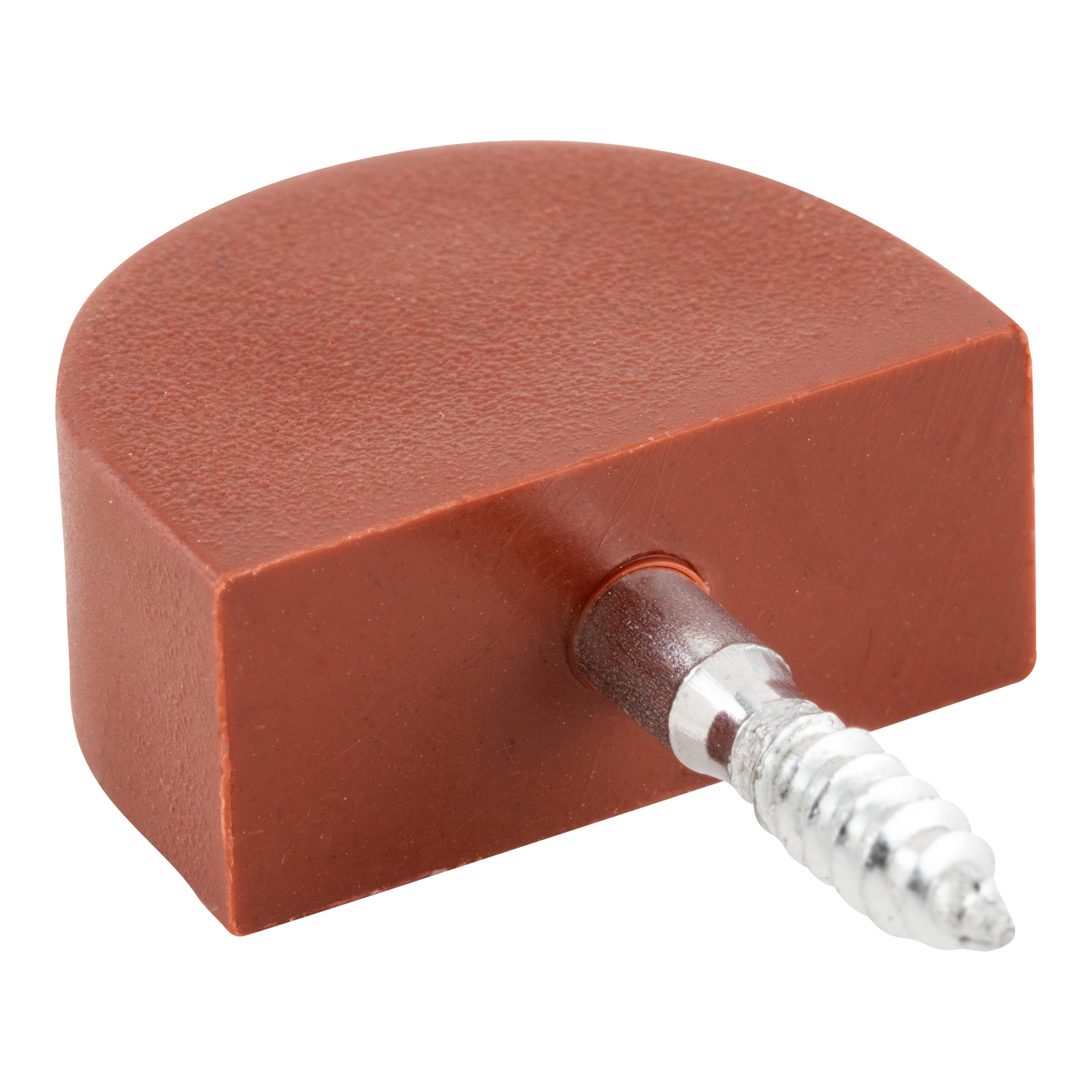 PORTAESTANTE SEMICIRCULAR DE ATORNILLAR 19 MM MARRON . 10 UDS - 3