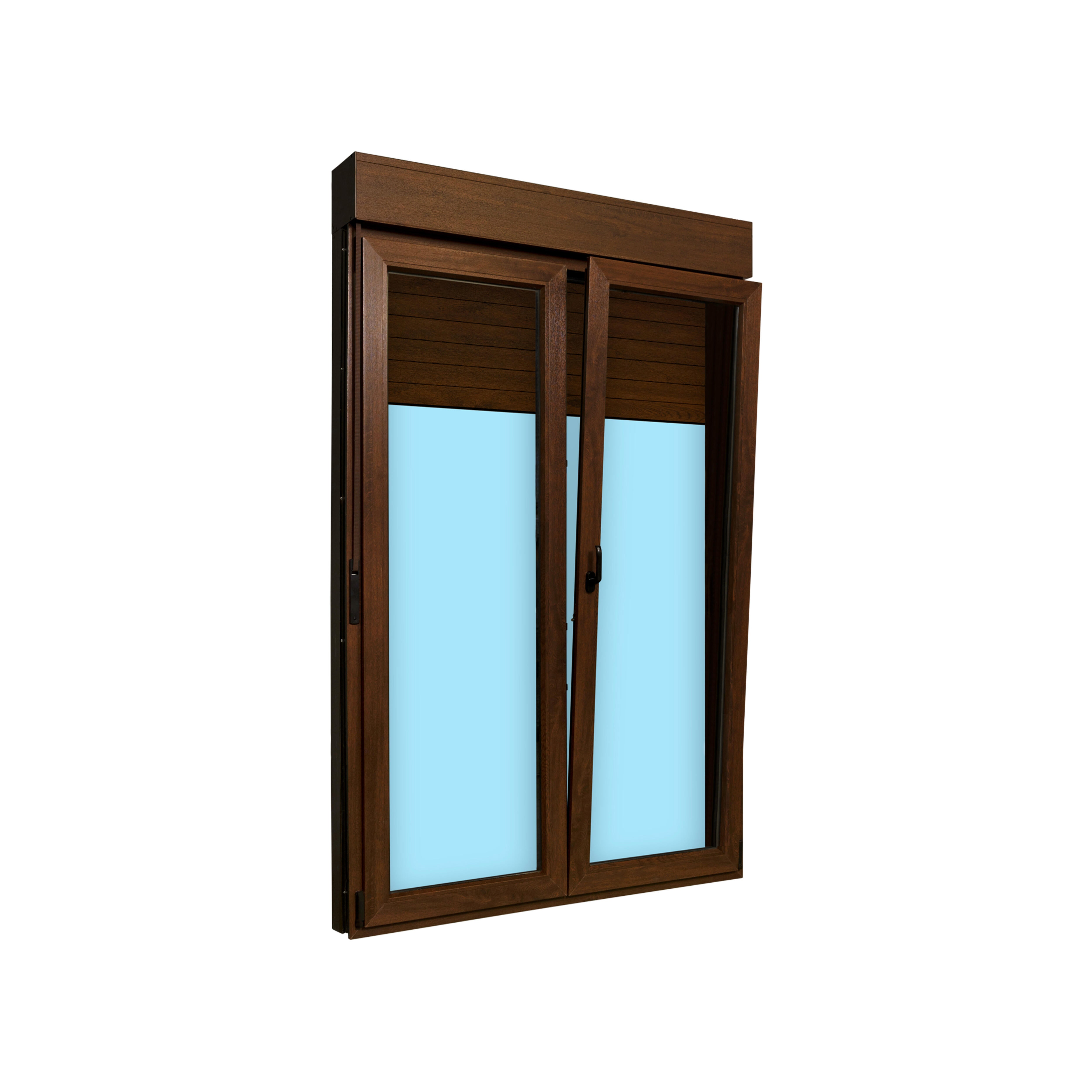 BALCONERA PVC ABATIBLE CON PERSIANA NOGAL 140X218CM - 4