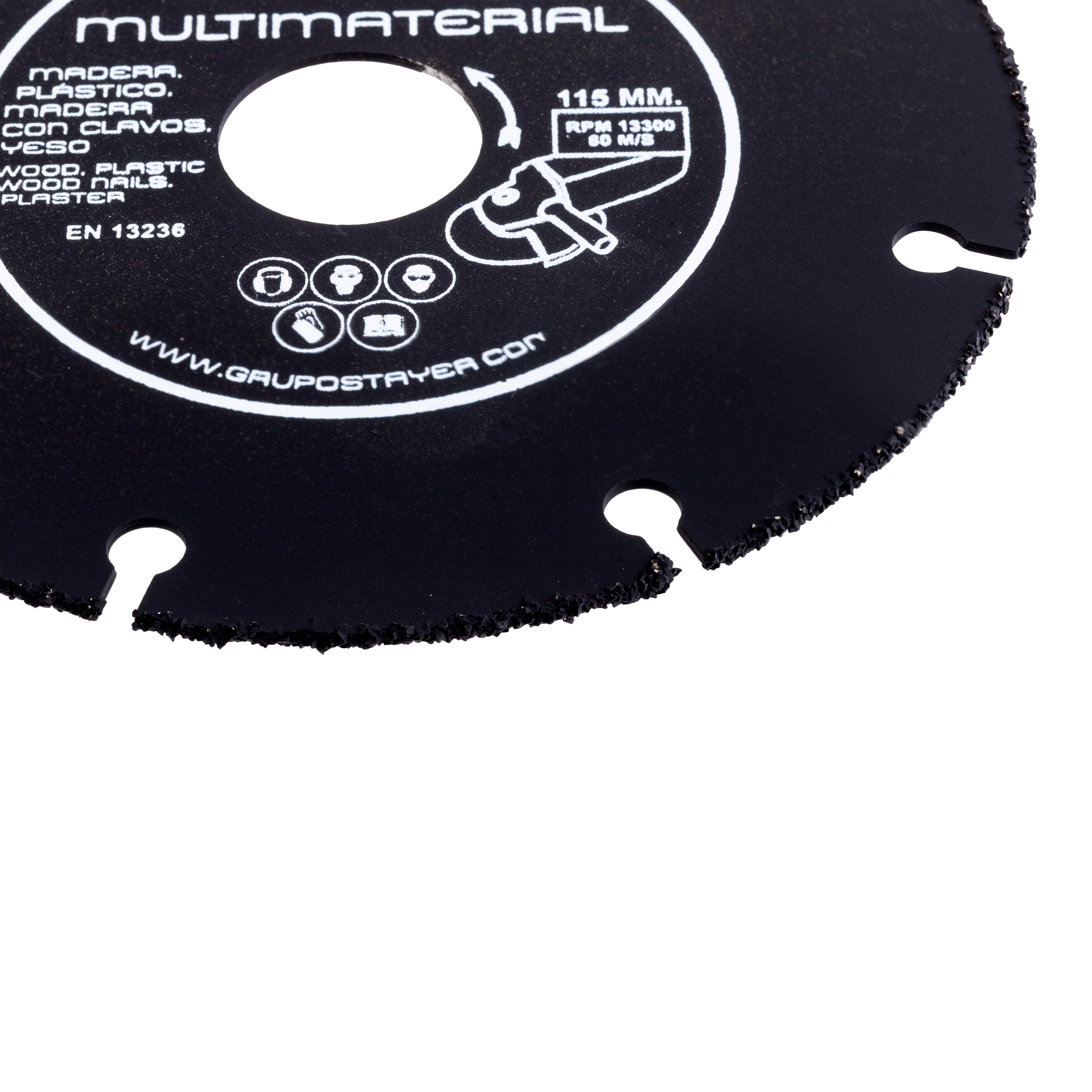 DISCO AMOLADORA CORTE MULTIMATERIAL 115MM STAYER - 3