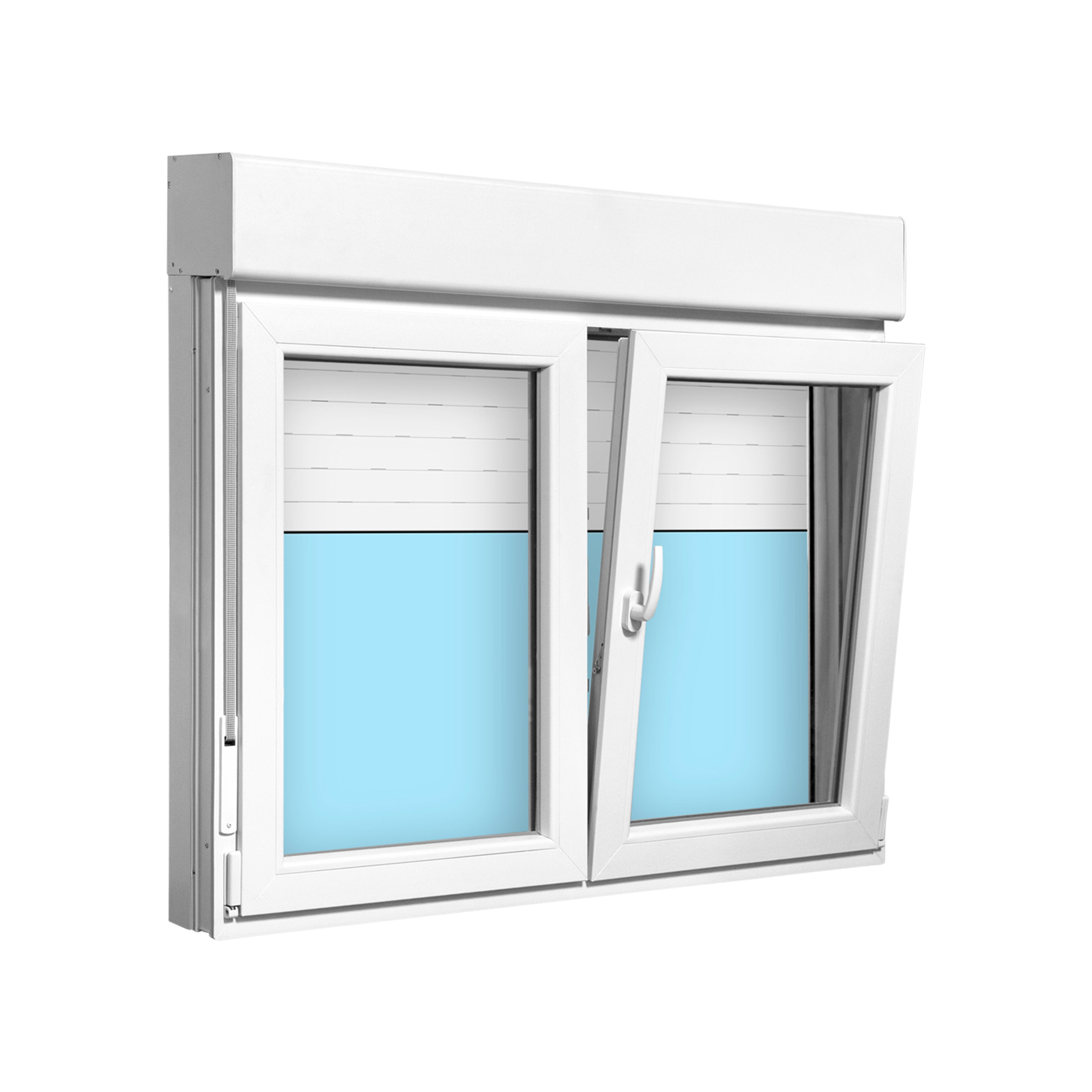 VENTANA PVC OSCILOBATIENTE CON PERSIANA BLANCA 140X118CM - 4