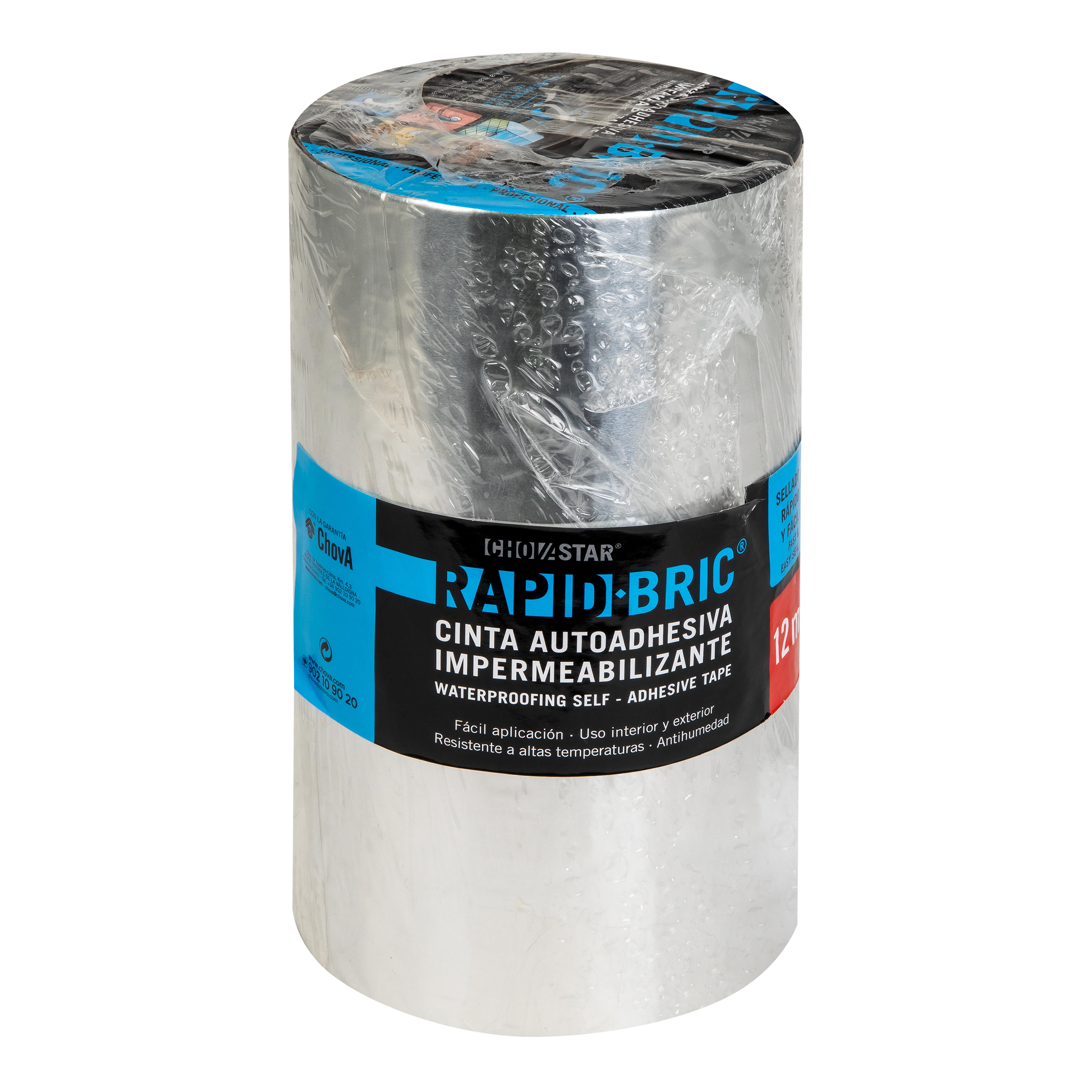 BANDA AUTOADHESIVA BETÚN ELASTÓMERO RAPID BRIC ALUMINIO 30 CM 12 M - 4