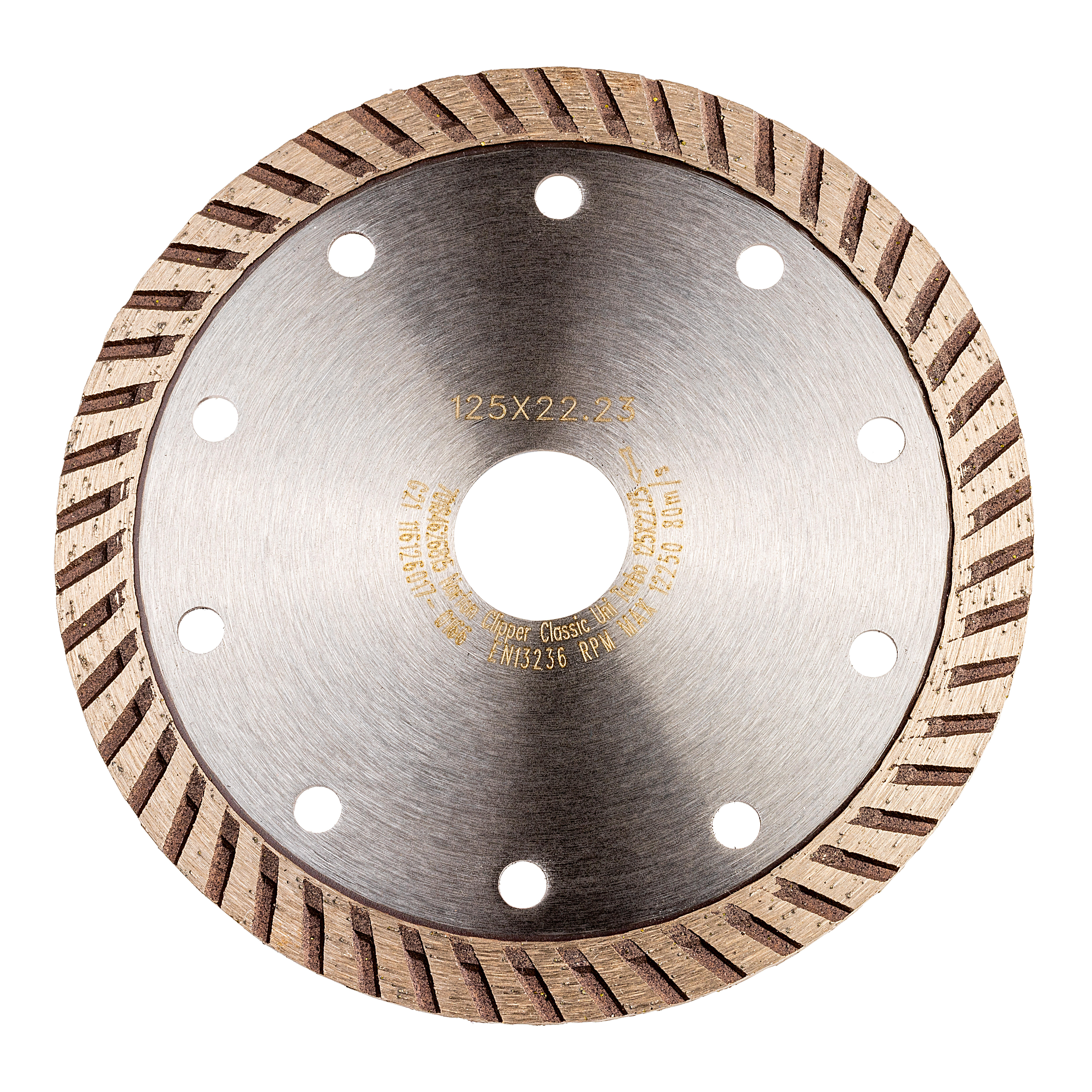 DISCO DE DIAMANTE AMOLADORA CORTE GENERAL DE OBRA BANDA CONTÍNUA TURBO CLASSIC 125MM CLIPPER - 2