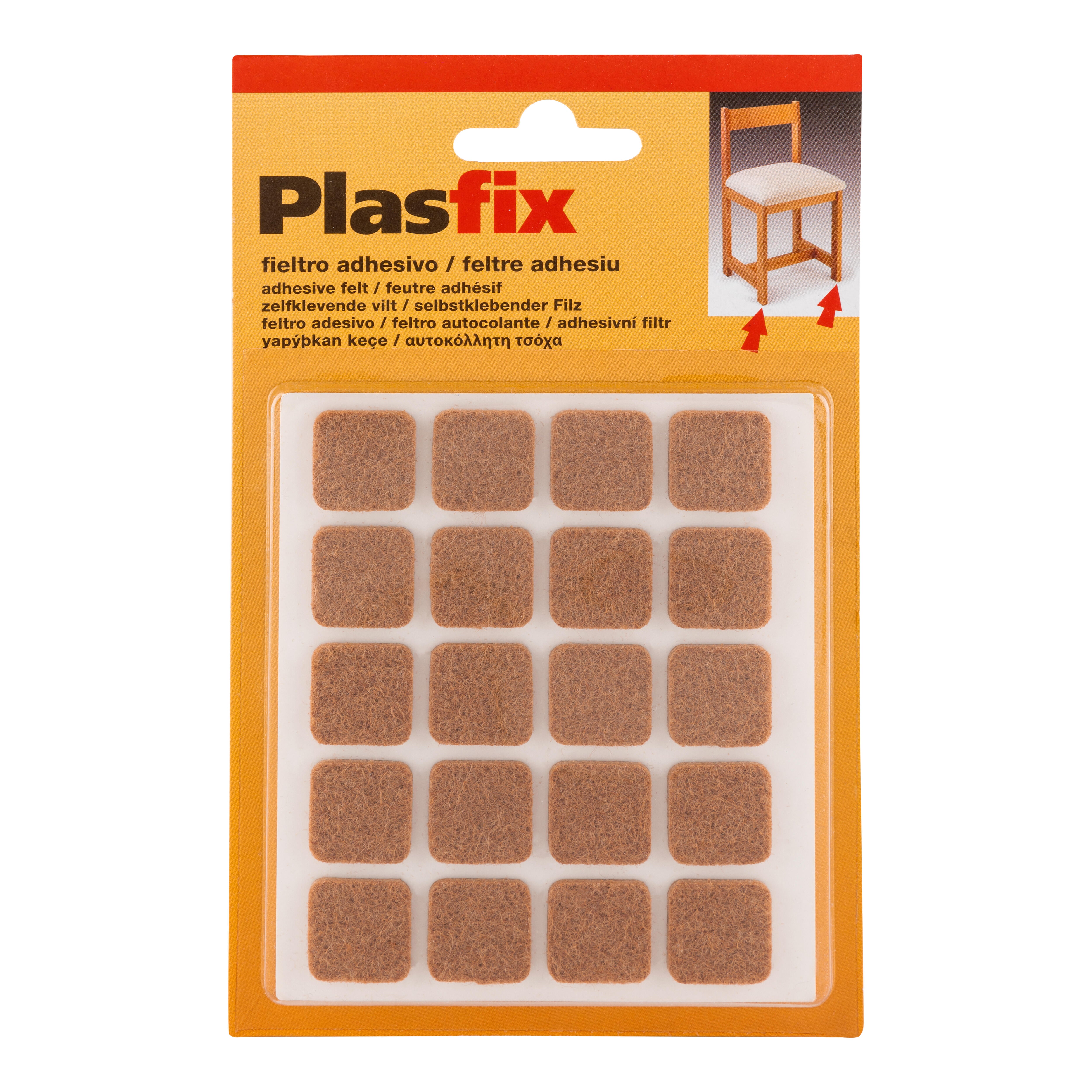 FIELTRO ADHESIVO 17MM MARRÓN 20UDS - 2