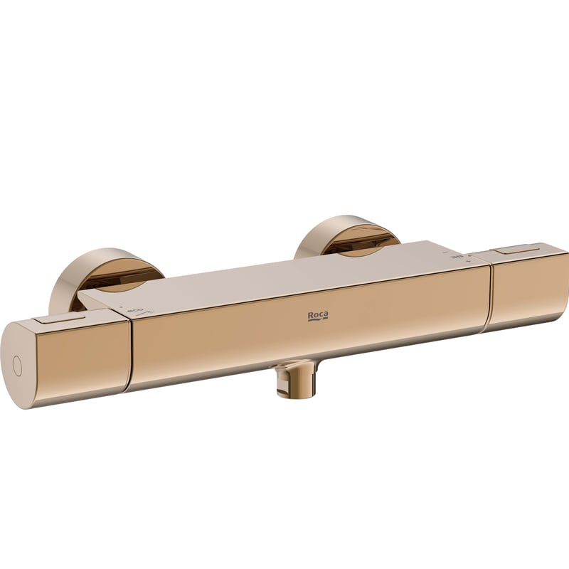 Bateria prysznicowa termostatyczna złota T-1000 Rose Gold Roca